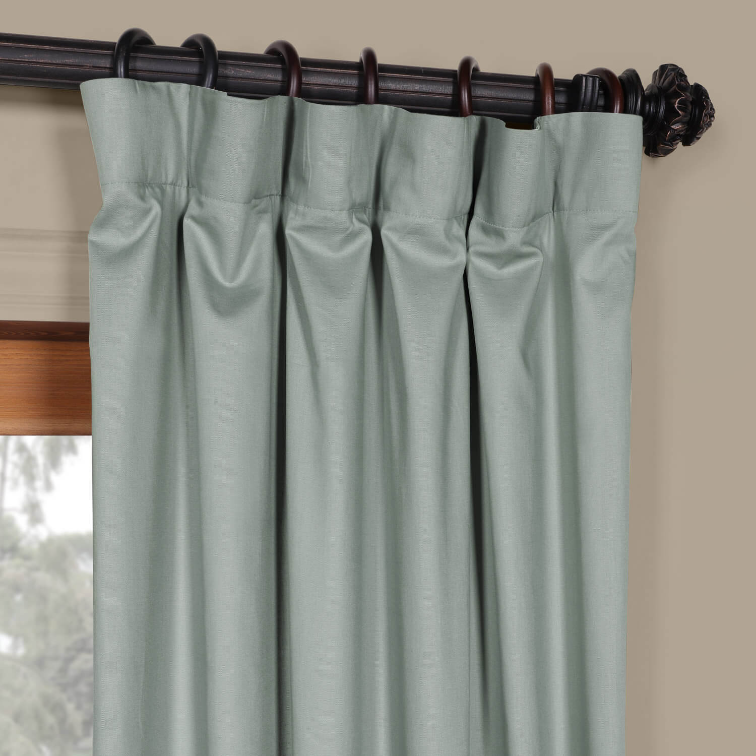 Jasper Stone Solid Cotton Curtain