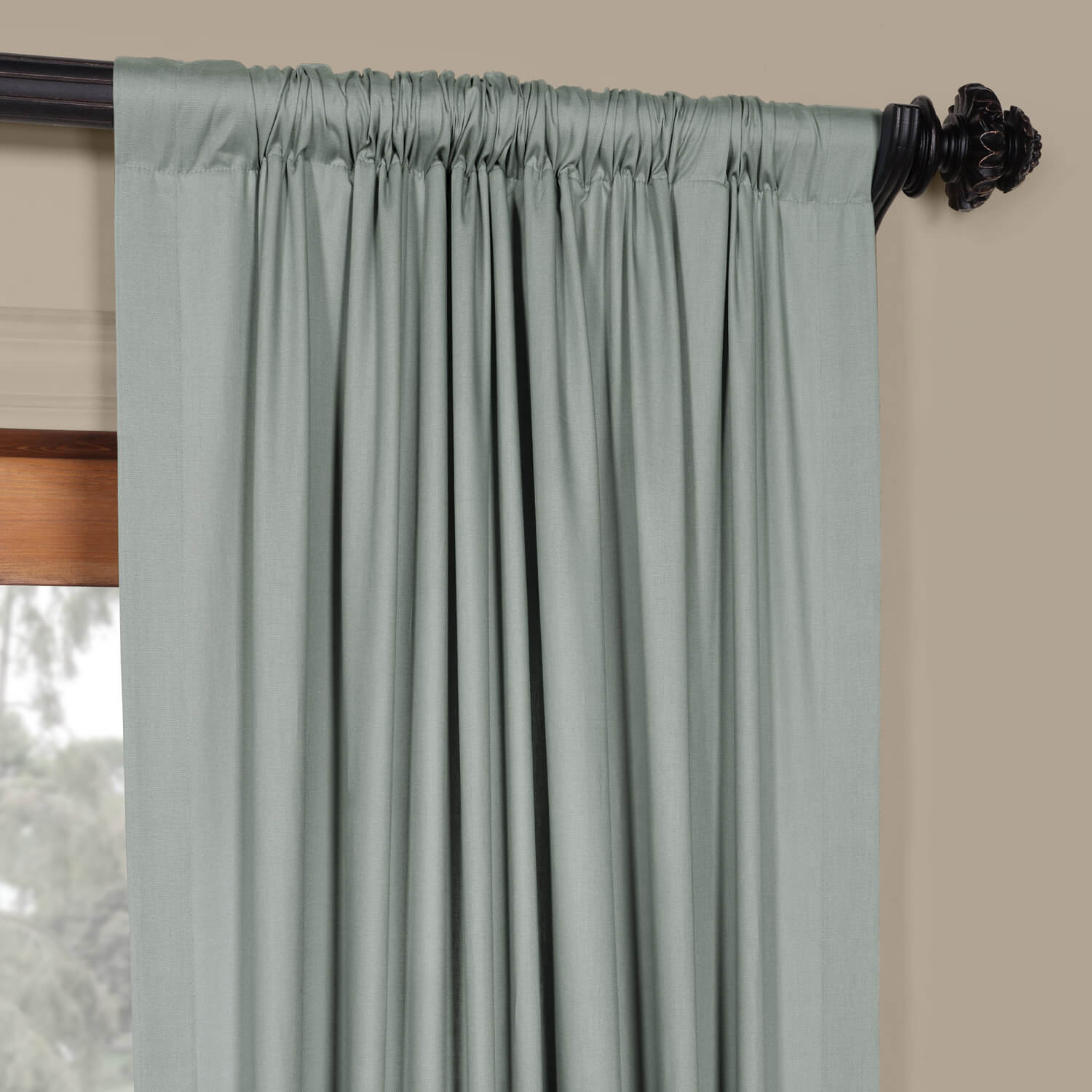 Jasper Stone Solid Cotton Curtain