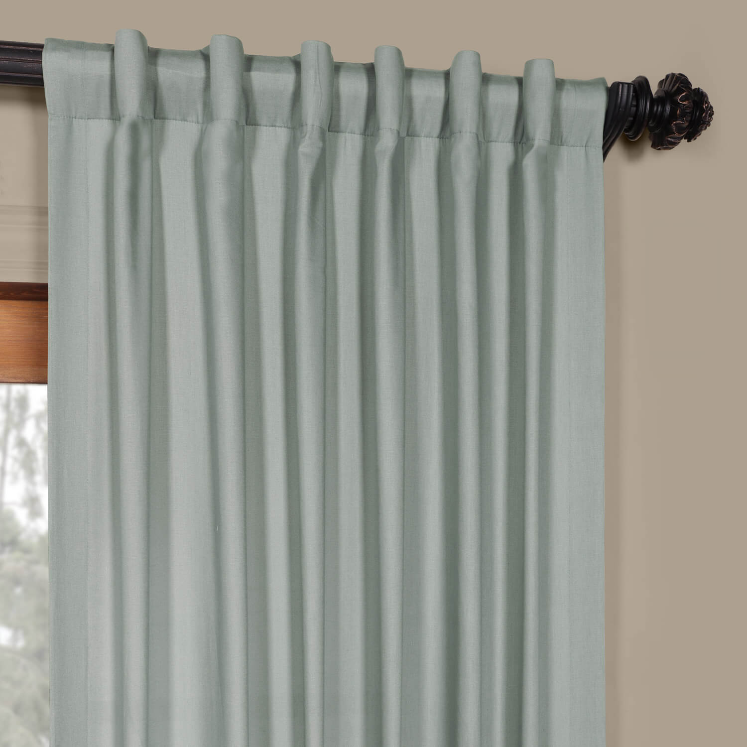 Jasper Stone Solid Cotton Curtain