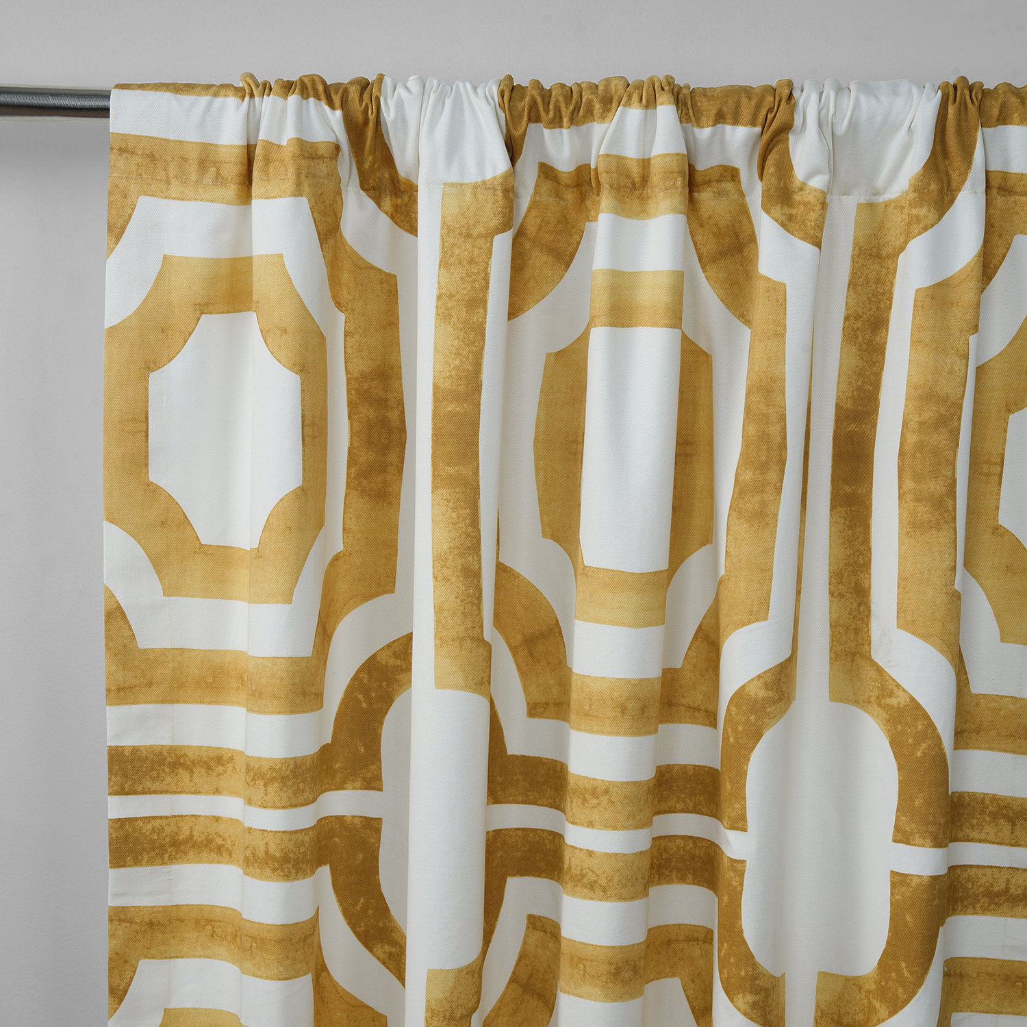 Mecca Gold Printed Cotton Curtain