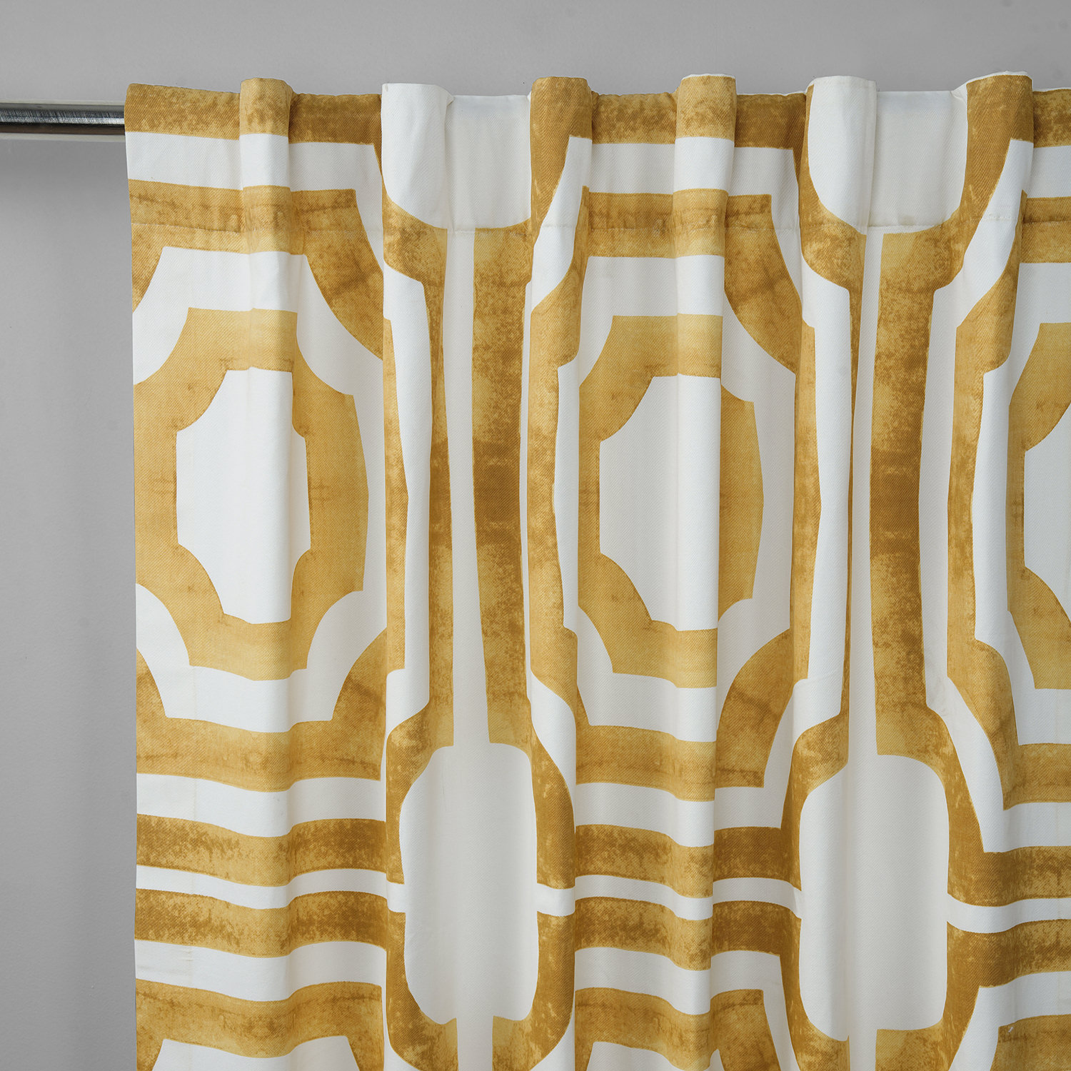 Mecca Gold Printed Cotton Curtain