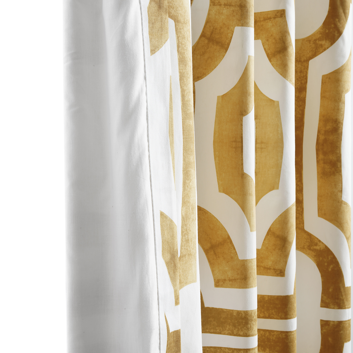 Mecca Gold Printed Cotton Curtain