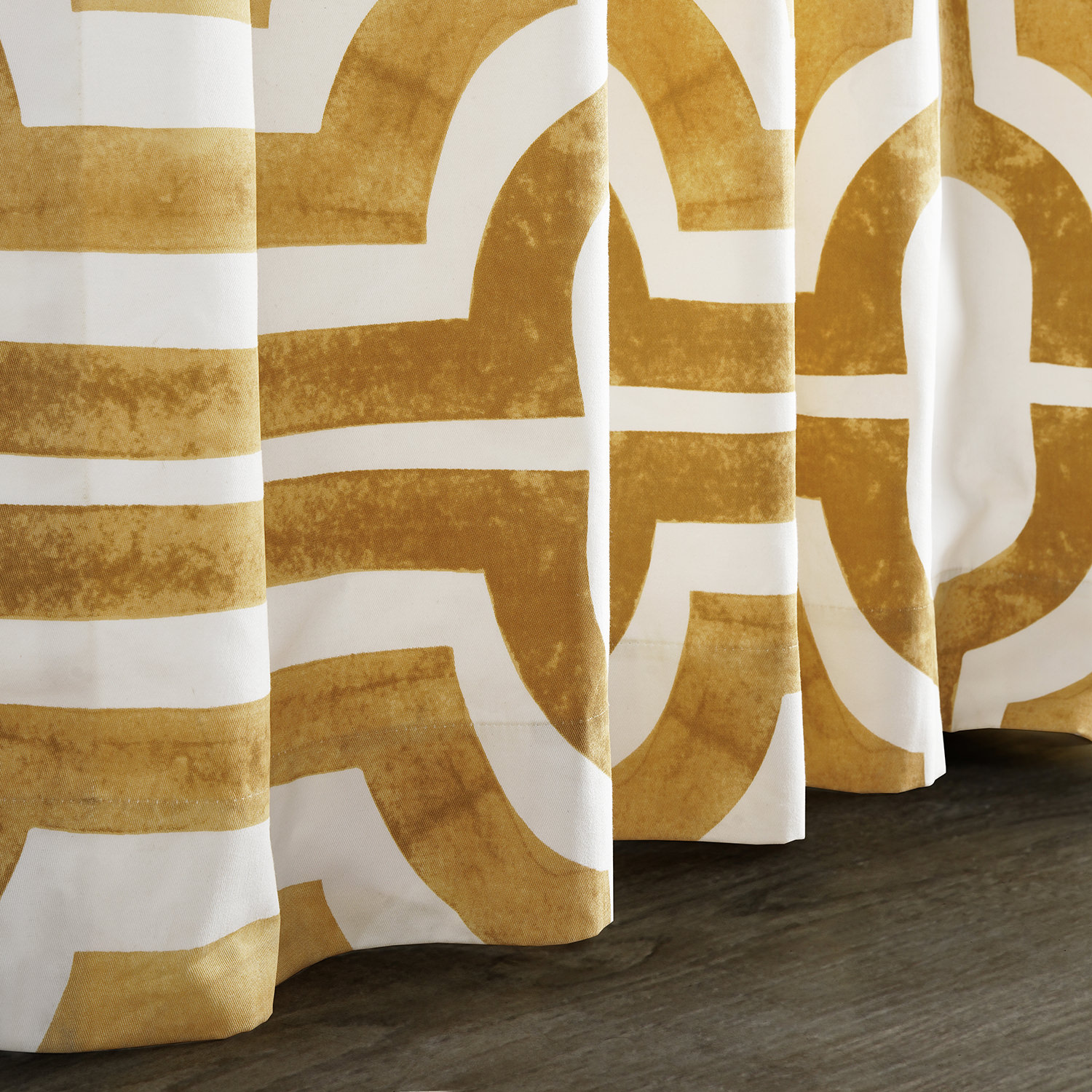 Mecca Gold Printed Cotton Curtain