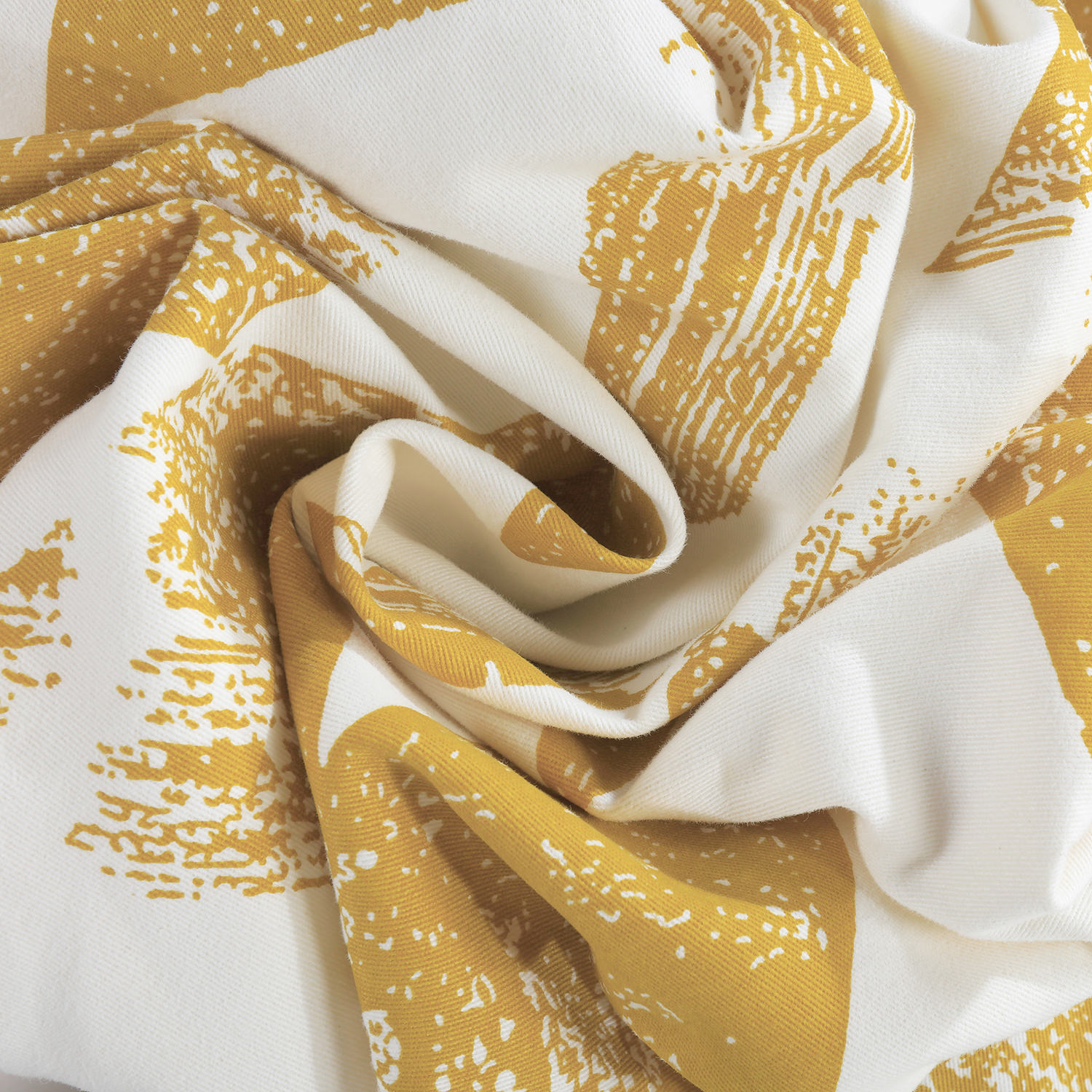 Triad Gold Grommet Printed Cotton Twill Curtain