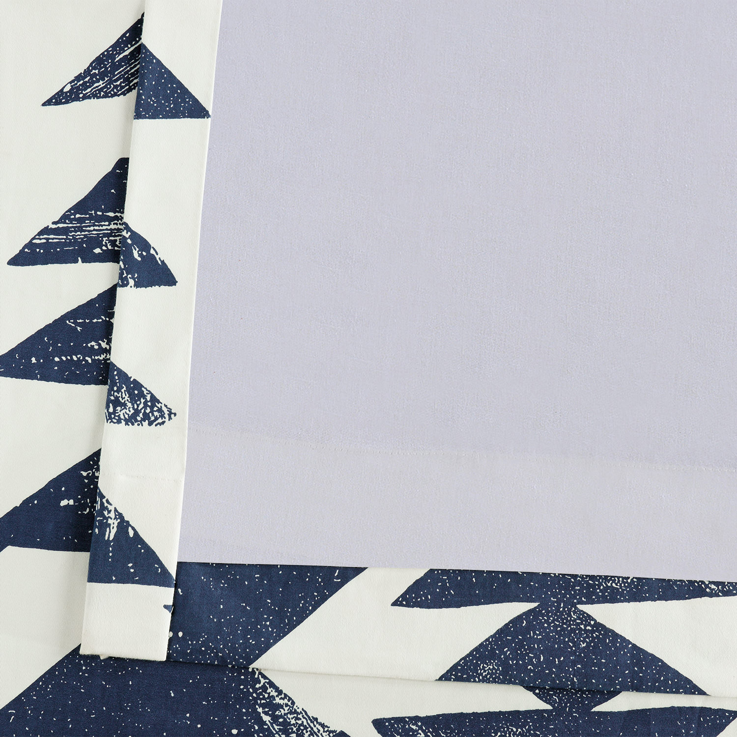 Triad Indigo Grommet Printed Cotton Twill Curtain