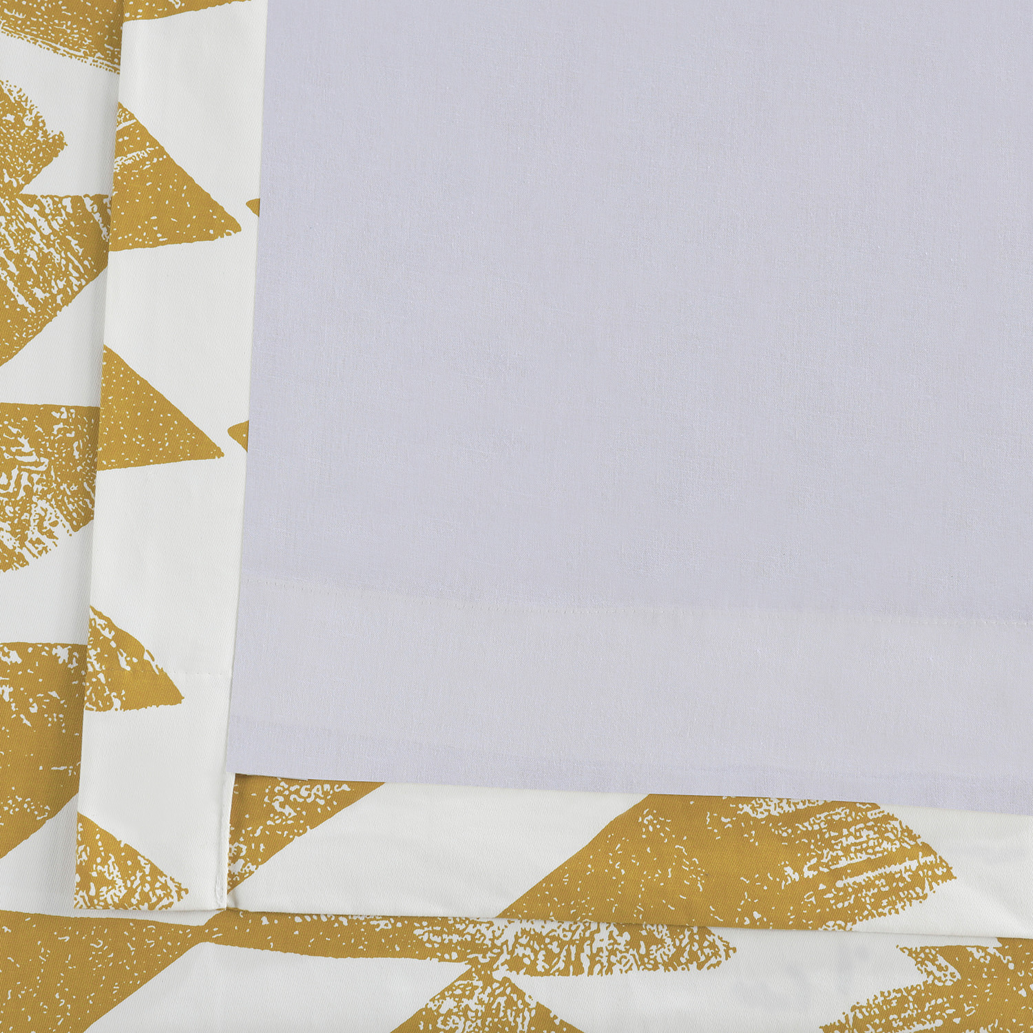 Triad Gold Printed Cotton Twill Curtain