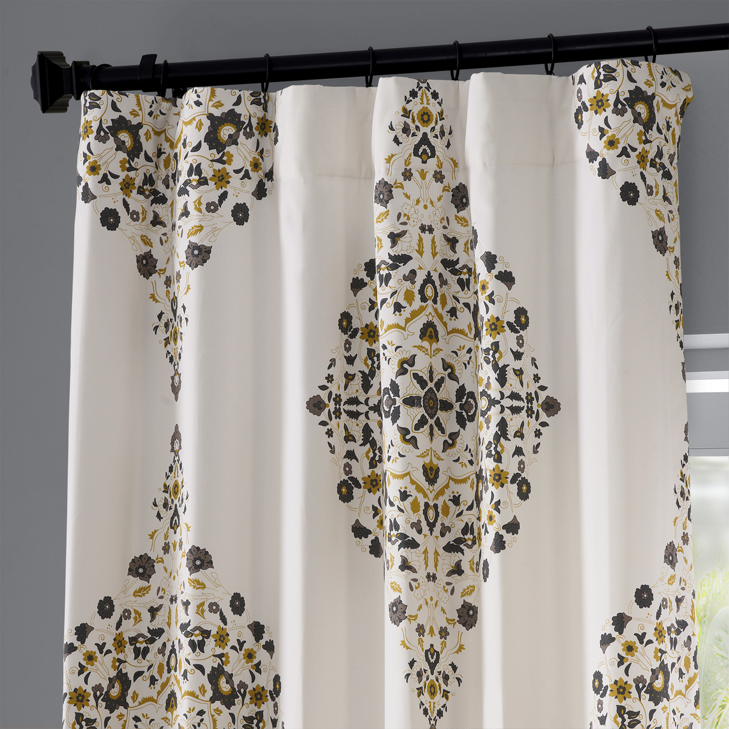 Kerala Gold Printed Cotton Twill Curtain