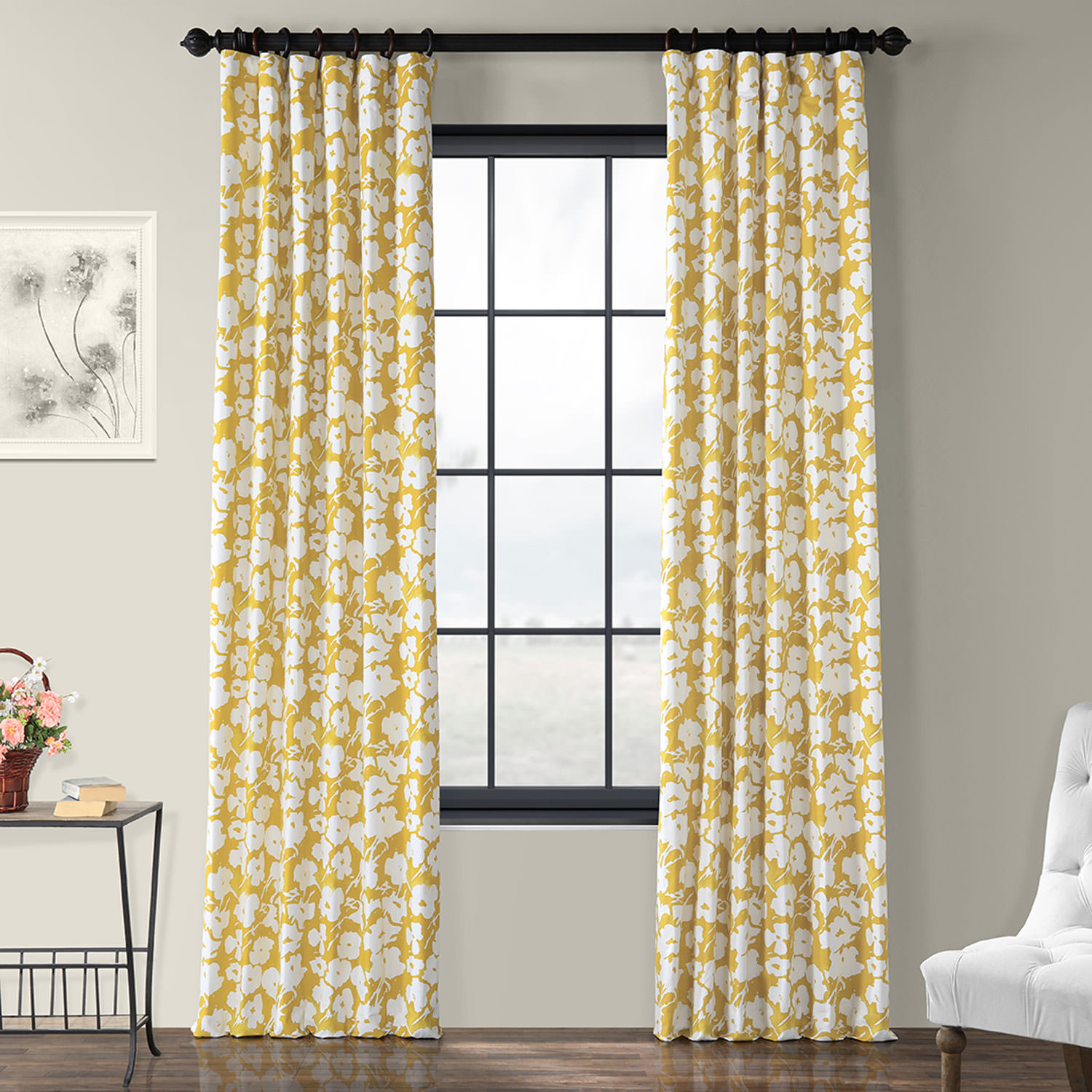 Van Gogh Marigold Printed Cotton Twill Curtain