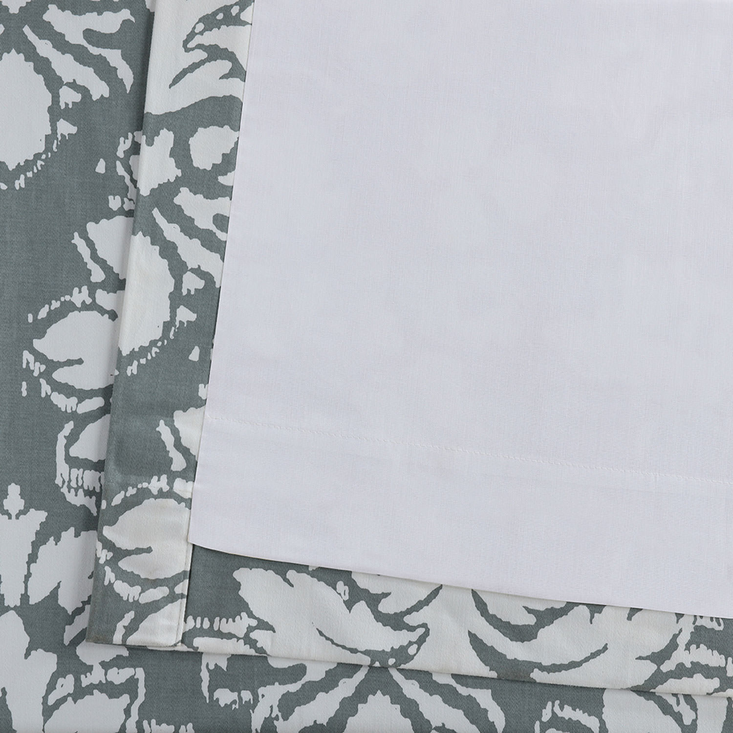 Lacuna Grey Printed Cotton Twill Curtain