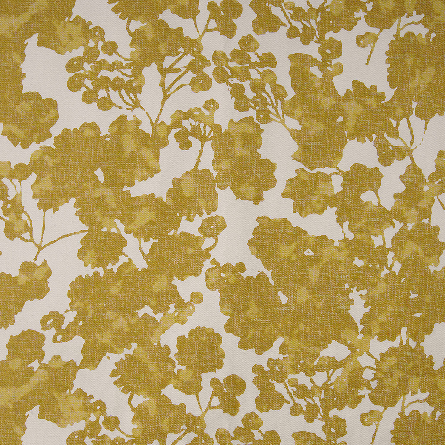 Fleur Gold Printed Cotton Twill Swatch