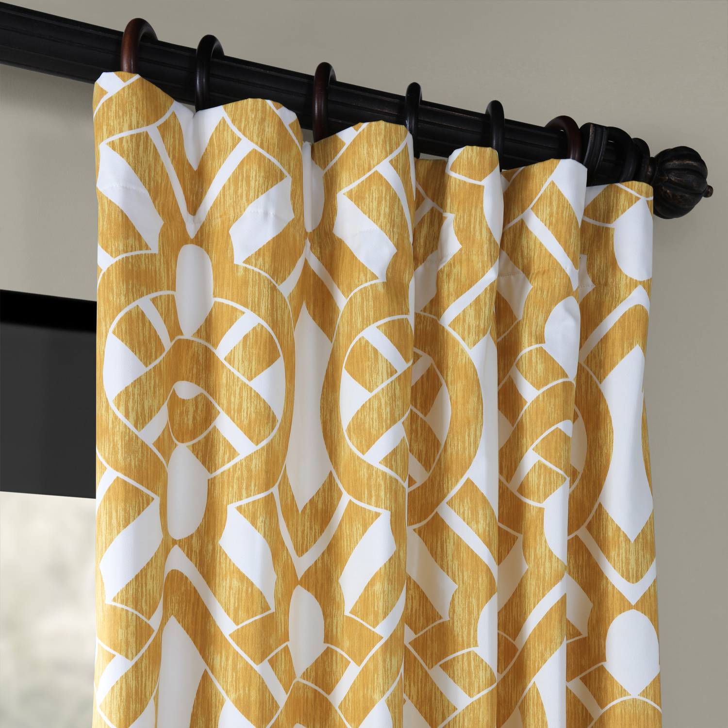 Celtic Gold Printed Cotton Twill Curtain