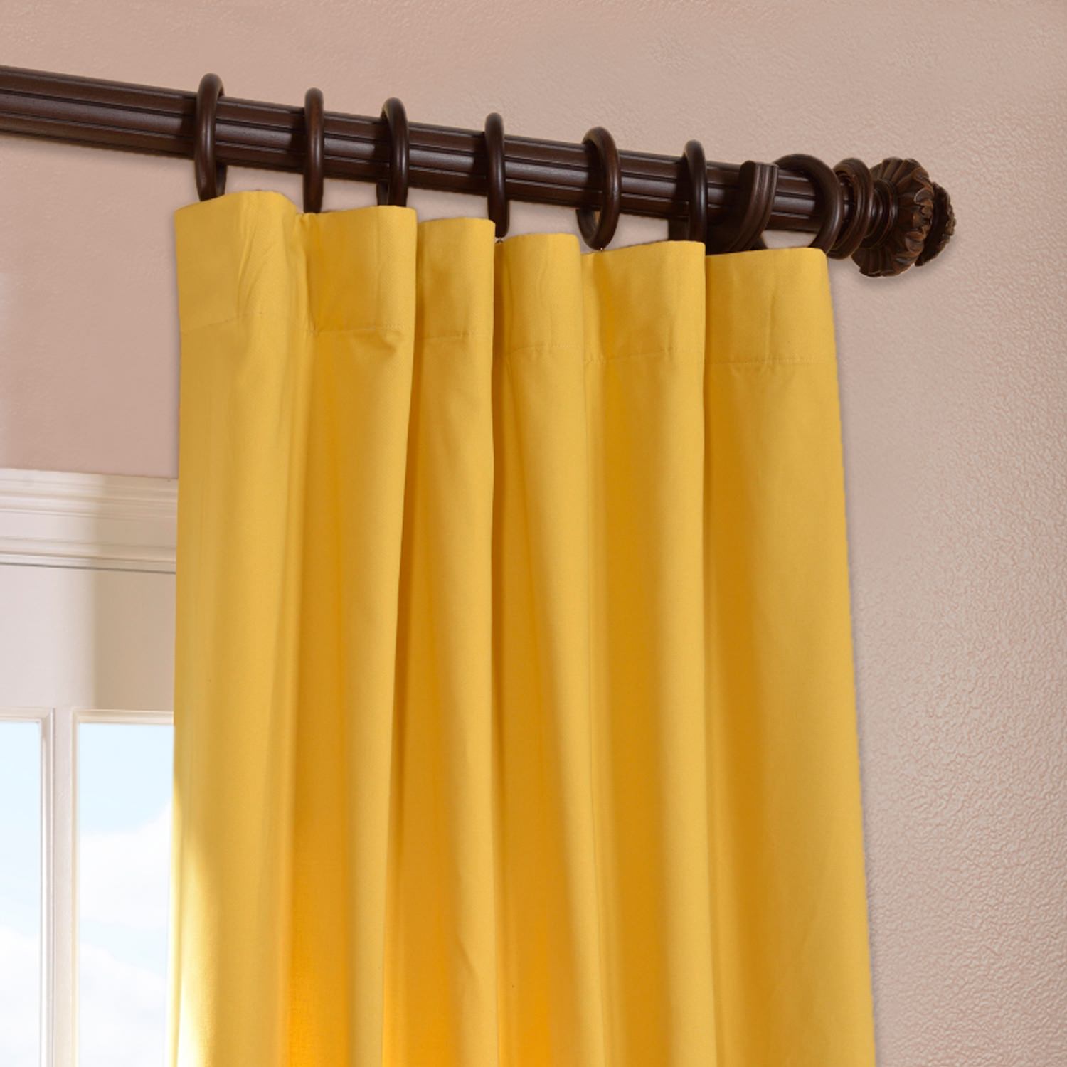 Mustard Yellow Cotton Twill Curtain