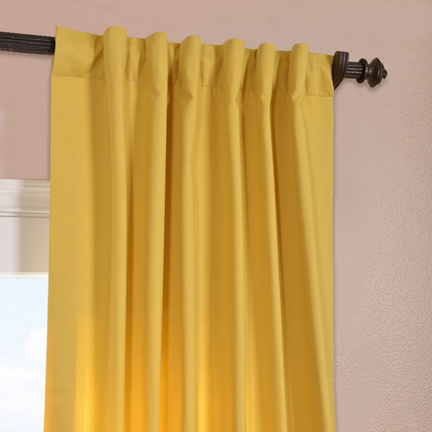 Mustard Yellow Cotton Twill Curtain