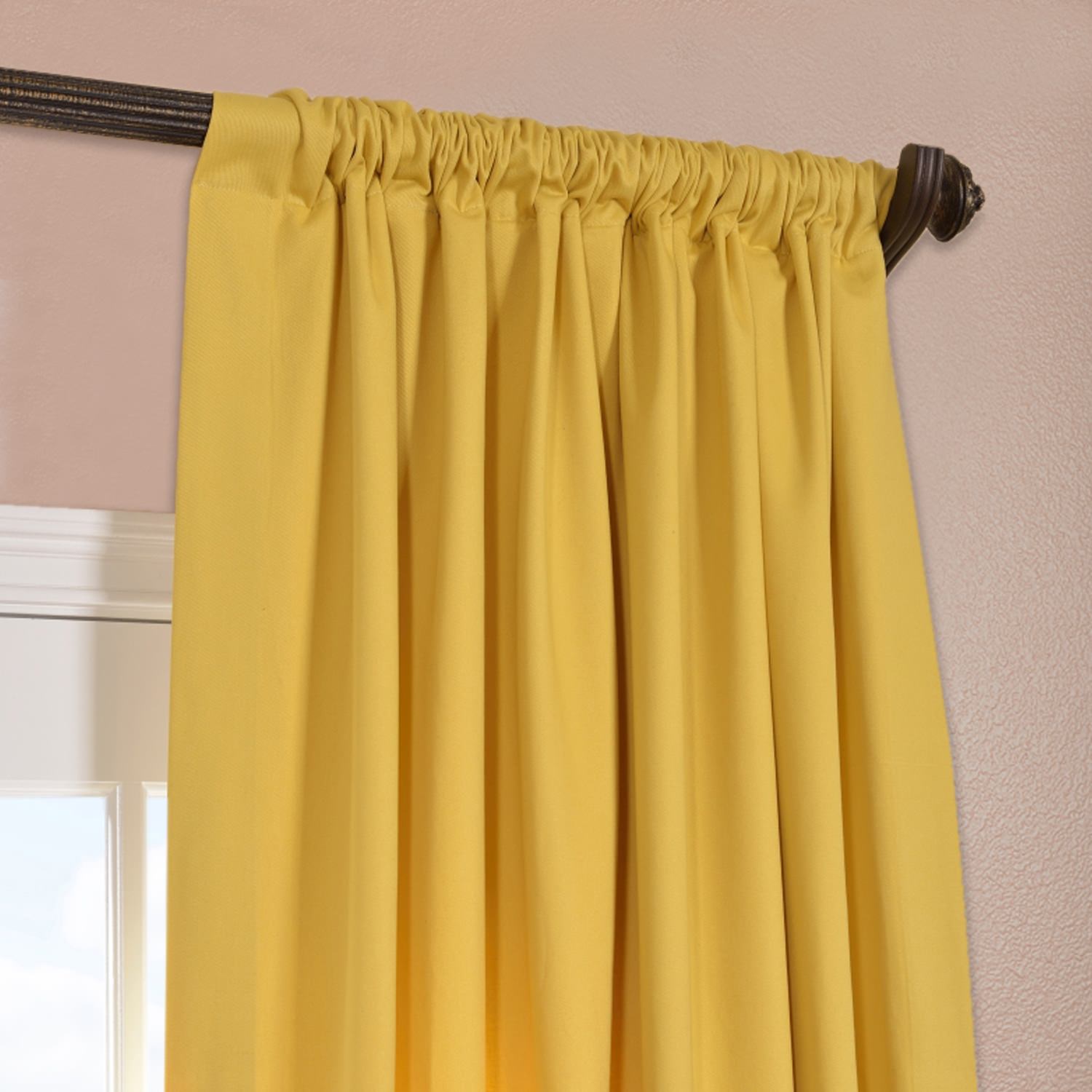 Mustard Yellow Cotton Twill Curtain