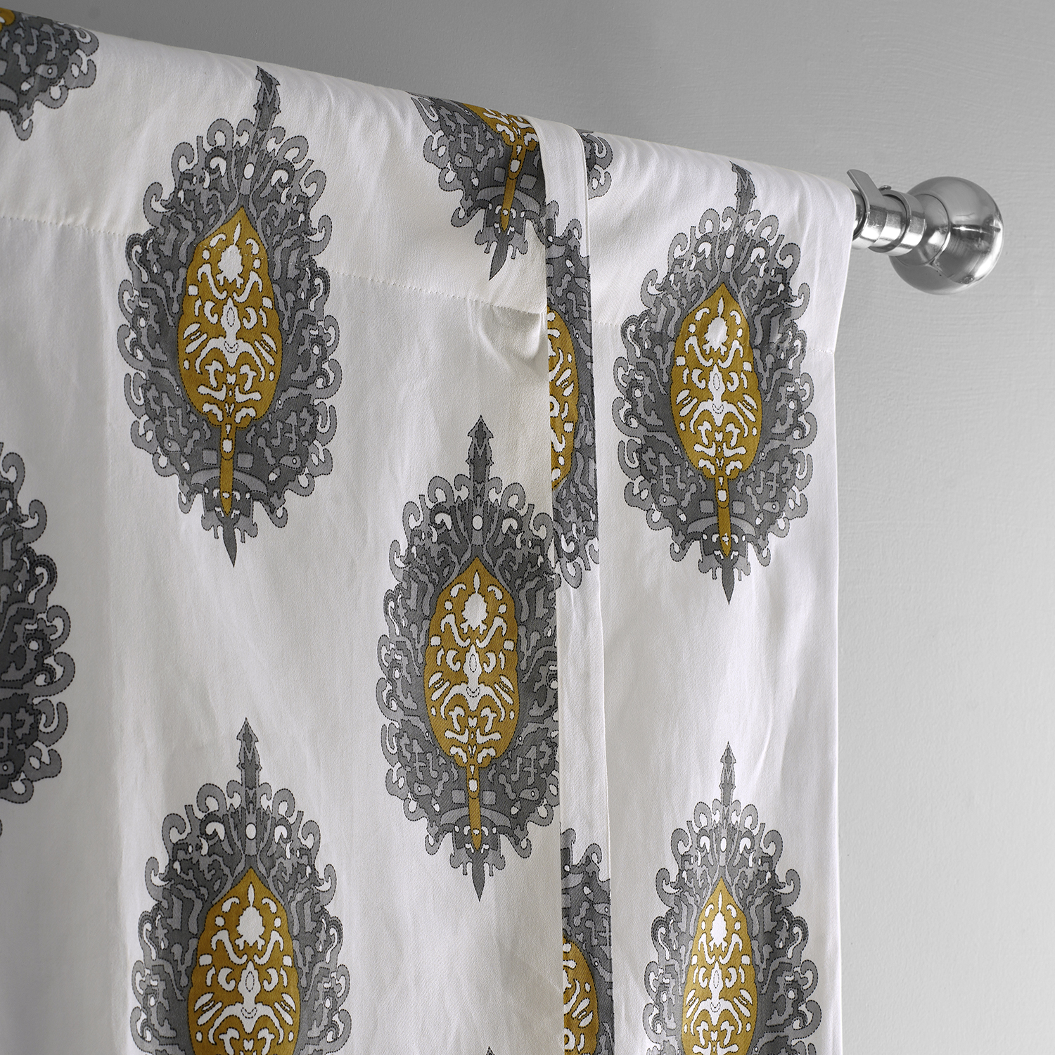 Mayan Gold Printed Cotton Tie-Up Window Shade