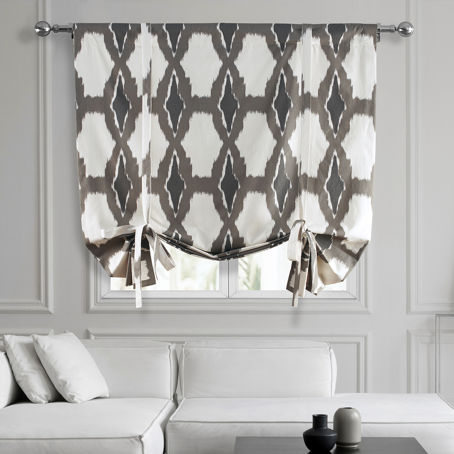 Sorong Printed Cotton Tie-Up Window Shade