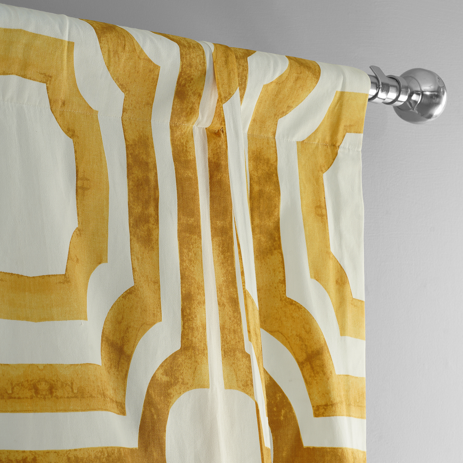 Mecca Gold Printed Cotton Tie-Up Window Shade