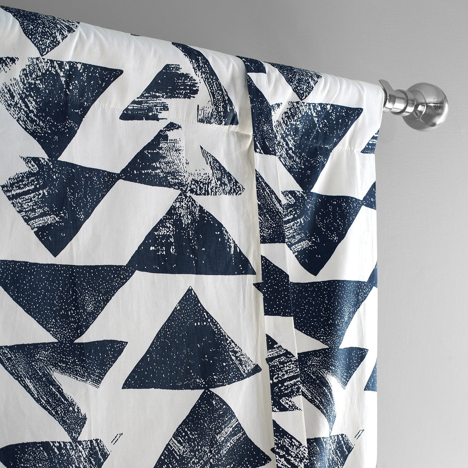 Triad Indigo Printed Cotton Tie-Up Window Shade