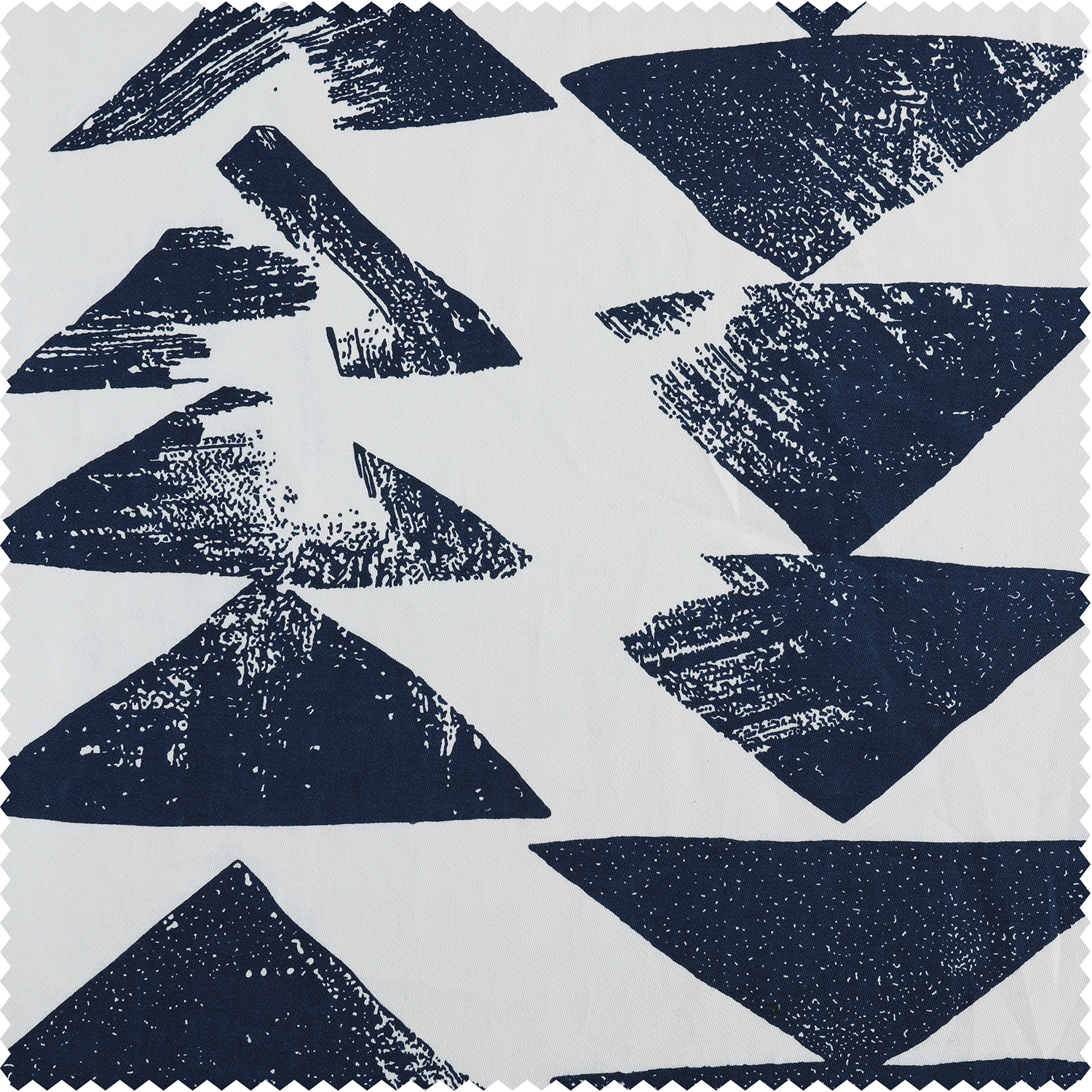 Triad Indigo Printed Cotton Tie-Up Window Shade