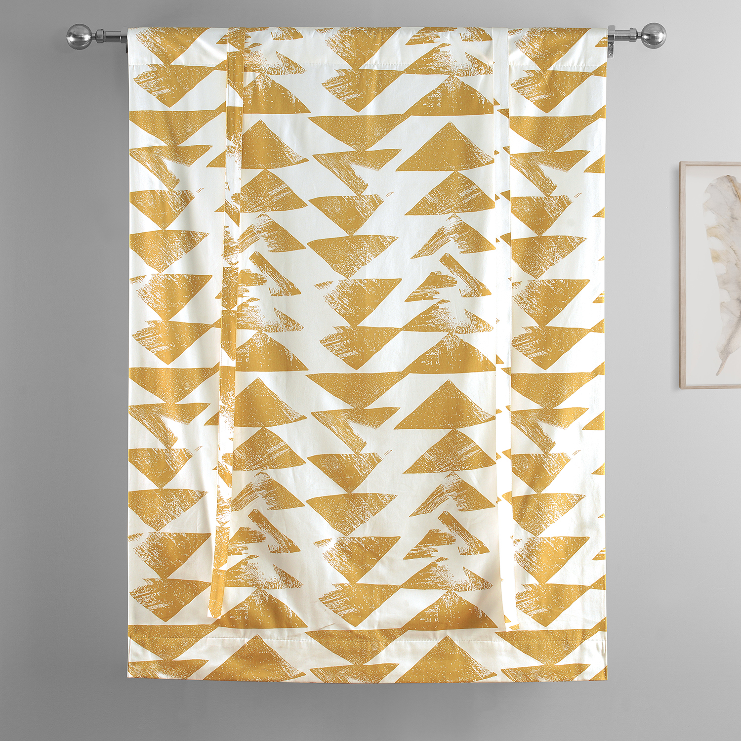 Triad Gold Printed Cotton Tie-Up Window Shade