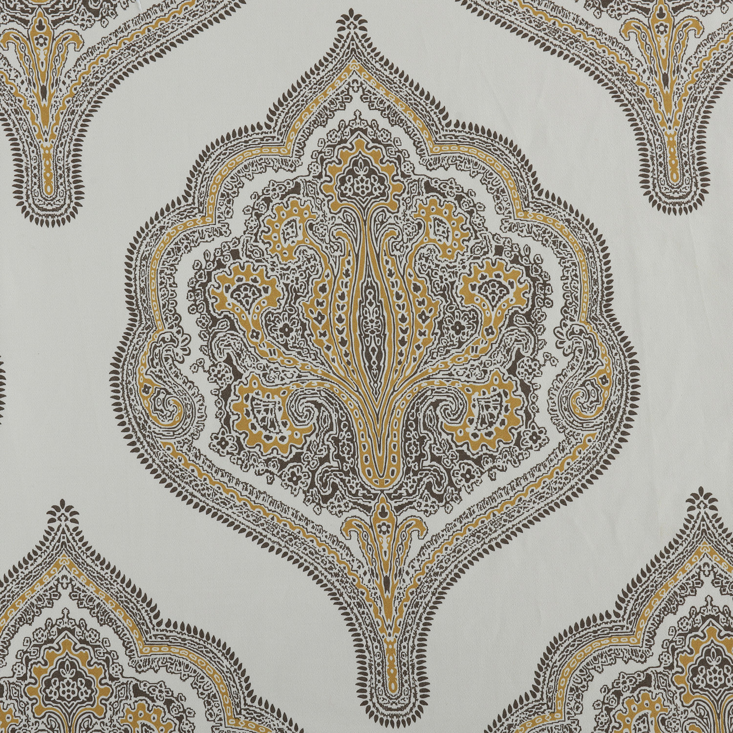 Arabesque Tan Printed Cotton Tie-Up Window Shade