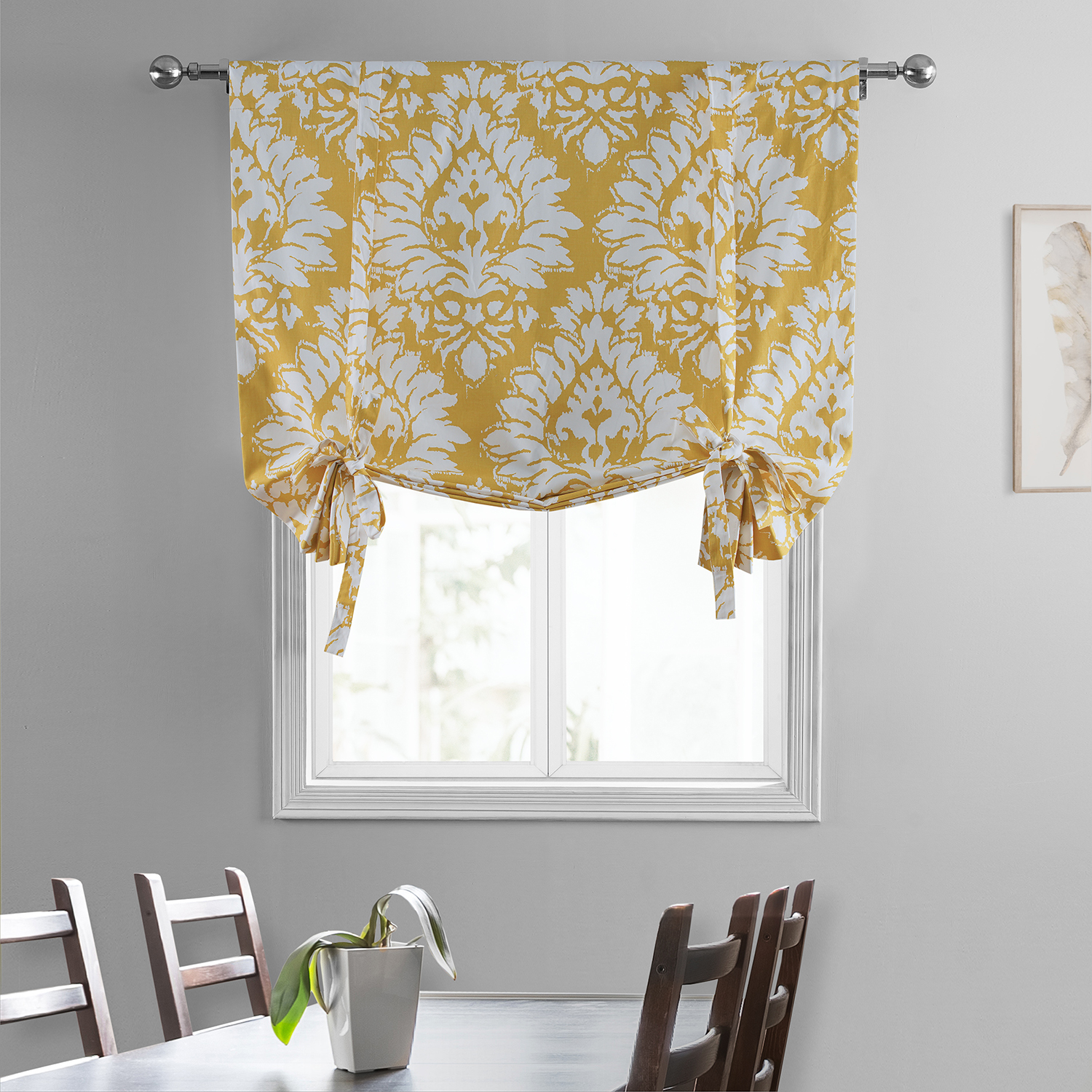 Lacuna Sun Printed Cotton Tie-Up Window Shade