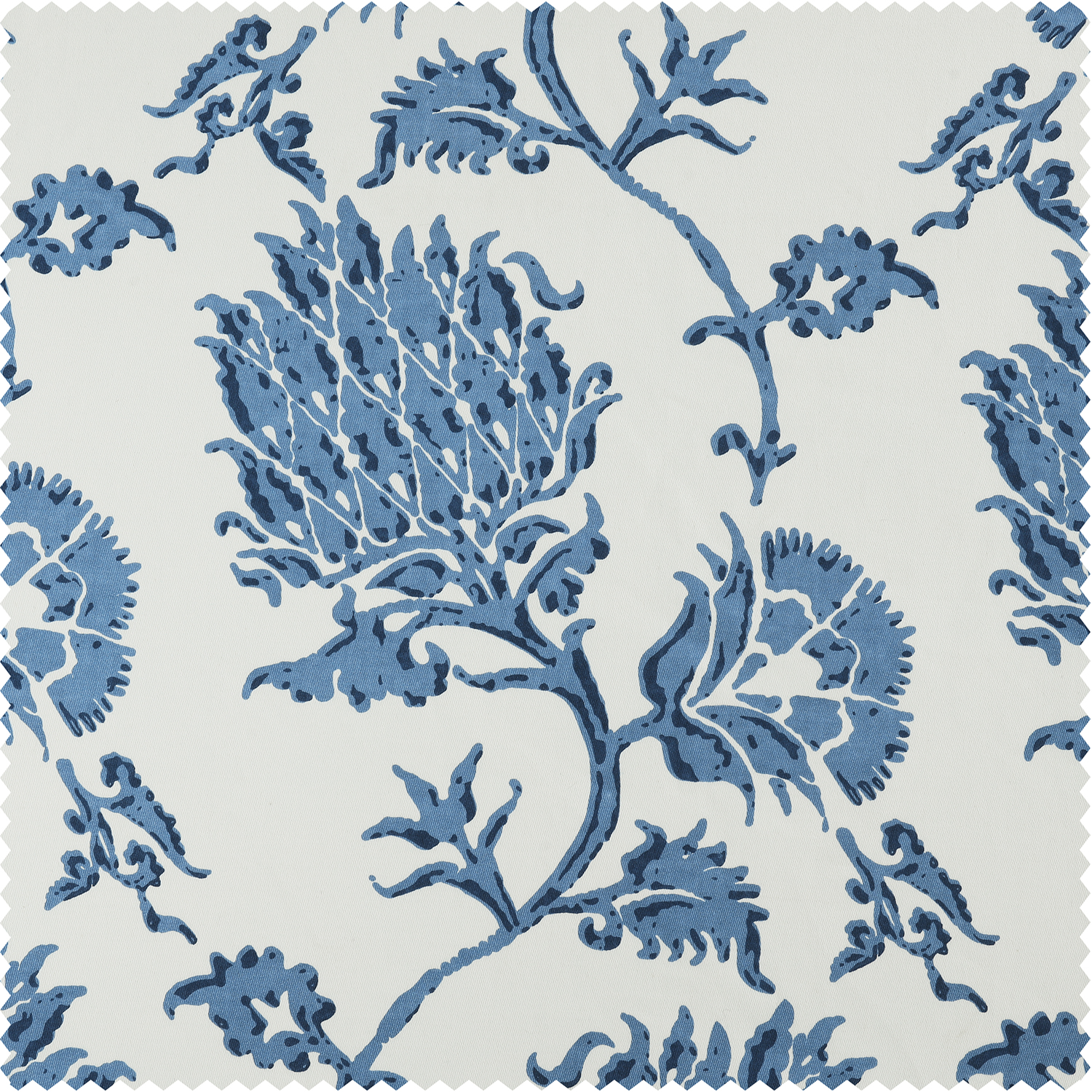 Duchess Blue Printed Cotton Tie-Up Window Shade