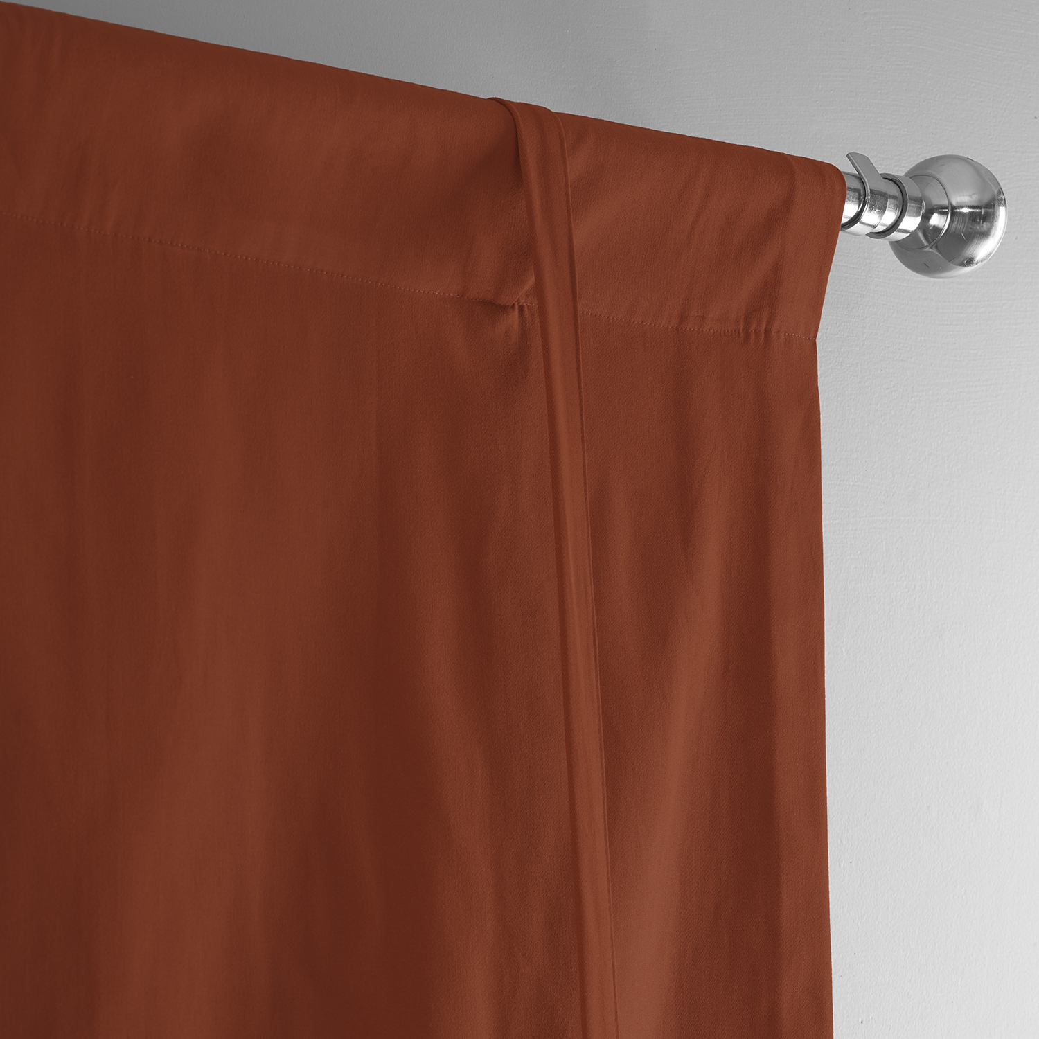 Bombay Rust Solid Cotton Tie-Up Window Shade