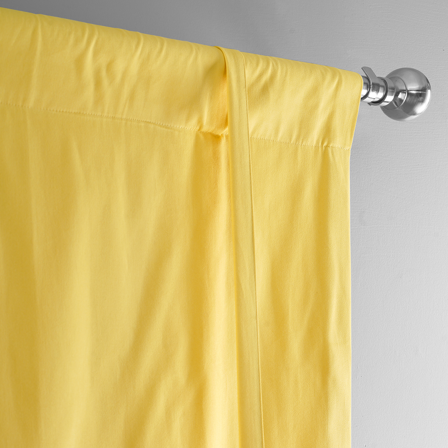 Mustard Yellow Solid Cotton Tie-Up Window Shade