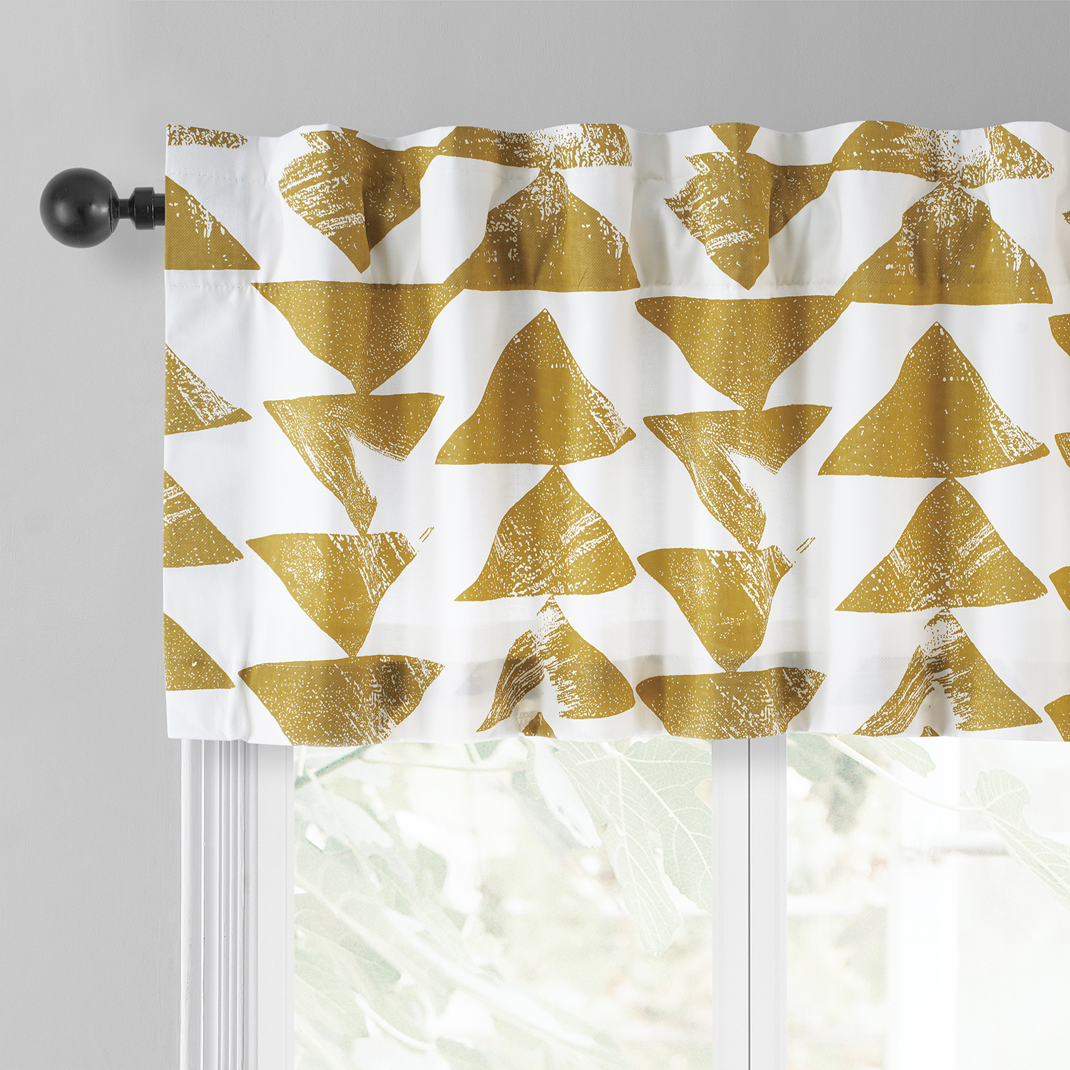 Triad Gold Printed Cotton Window Valance