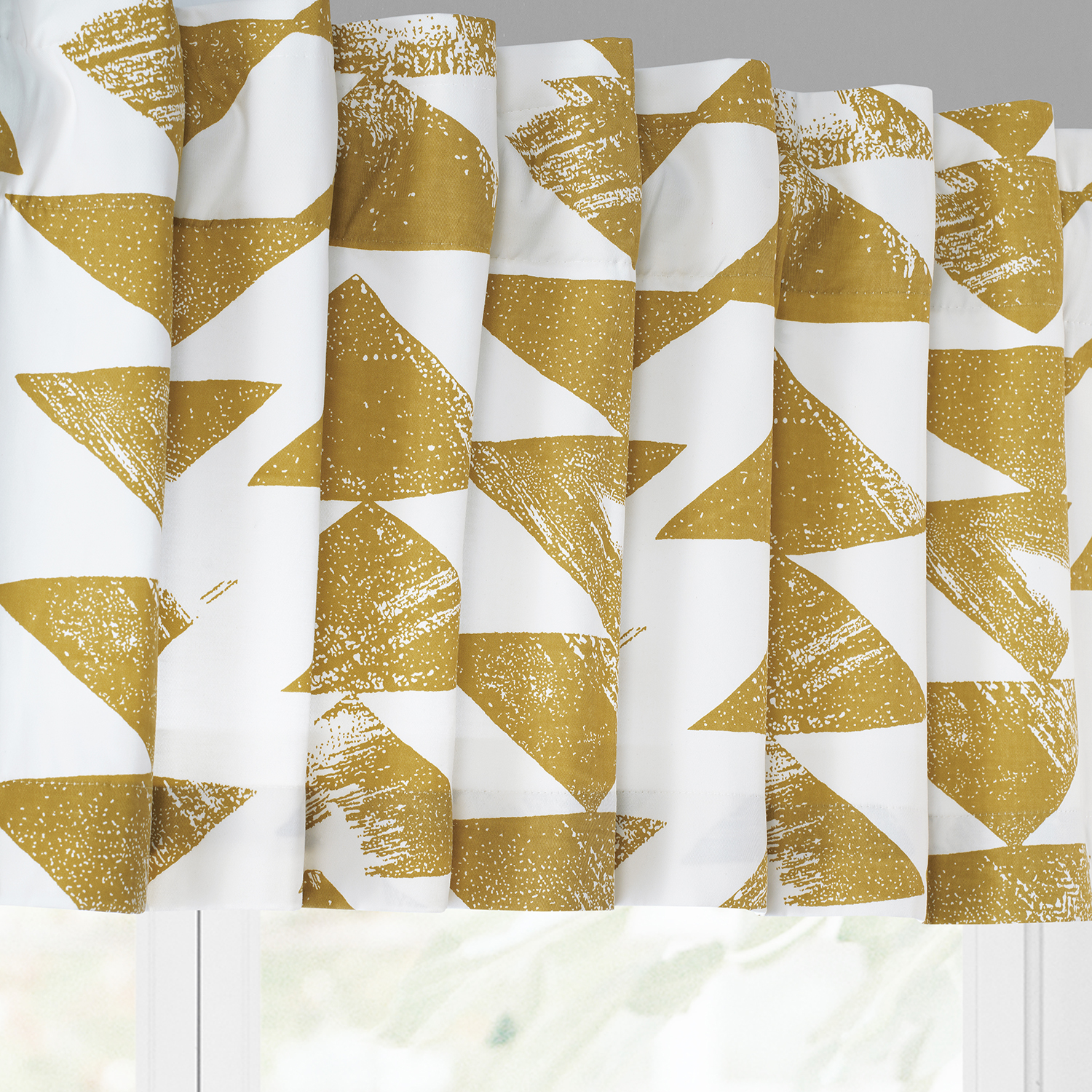 Triad Gold Printed Cotton Window Valance