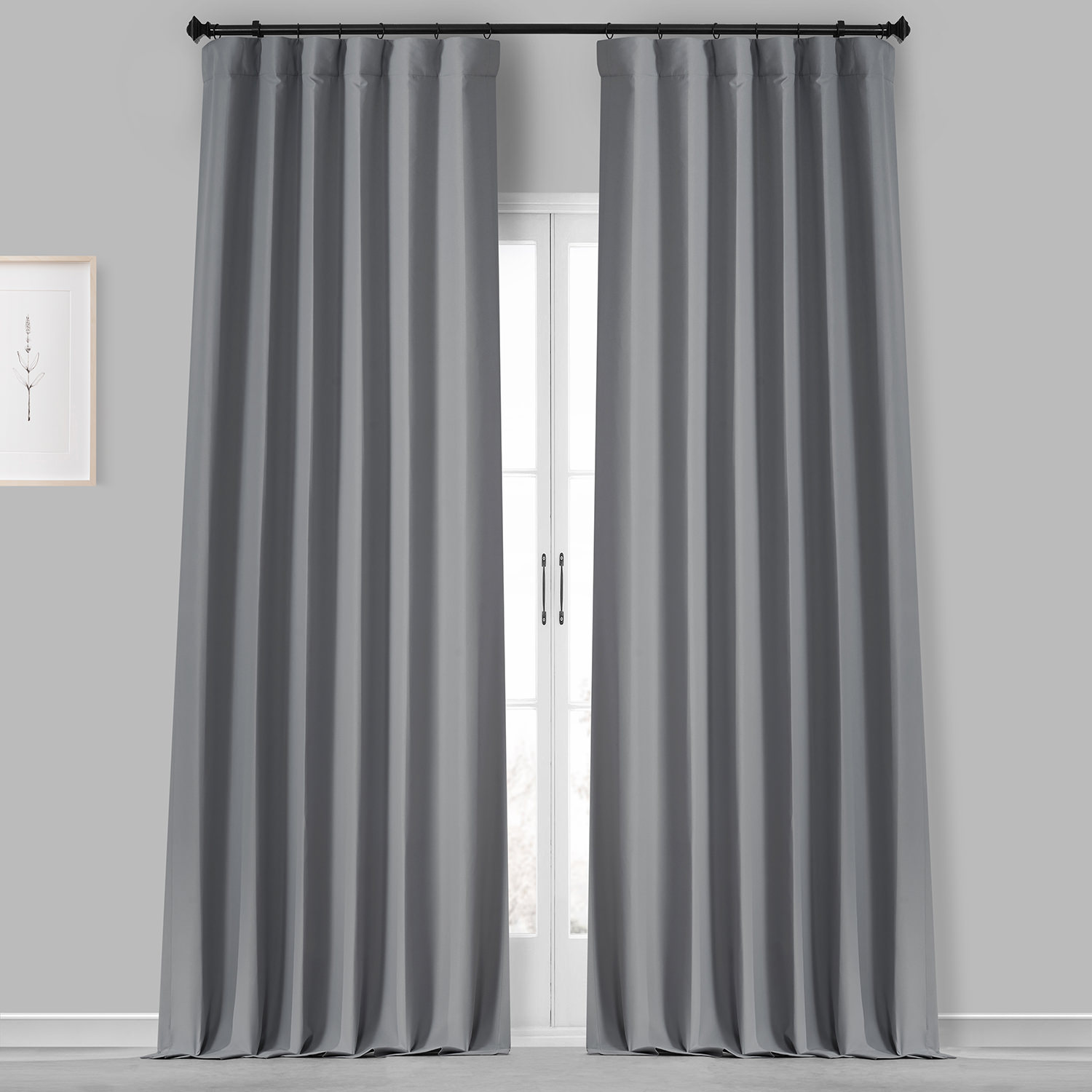 Palladium Grey Placid Thermal Hotel Blackout Curtain Pair (2 Panels)