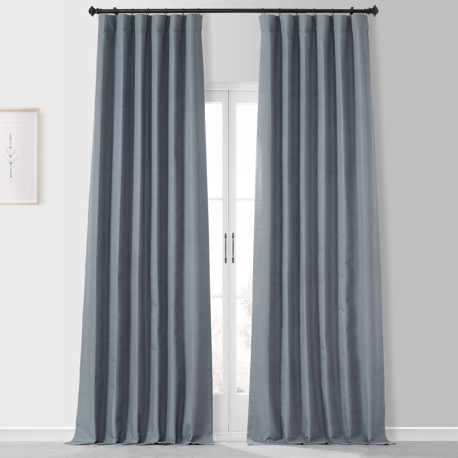 Spruce Blue Placid Thermal Hotel Blackout Curtain Pair (2 Panels)