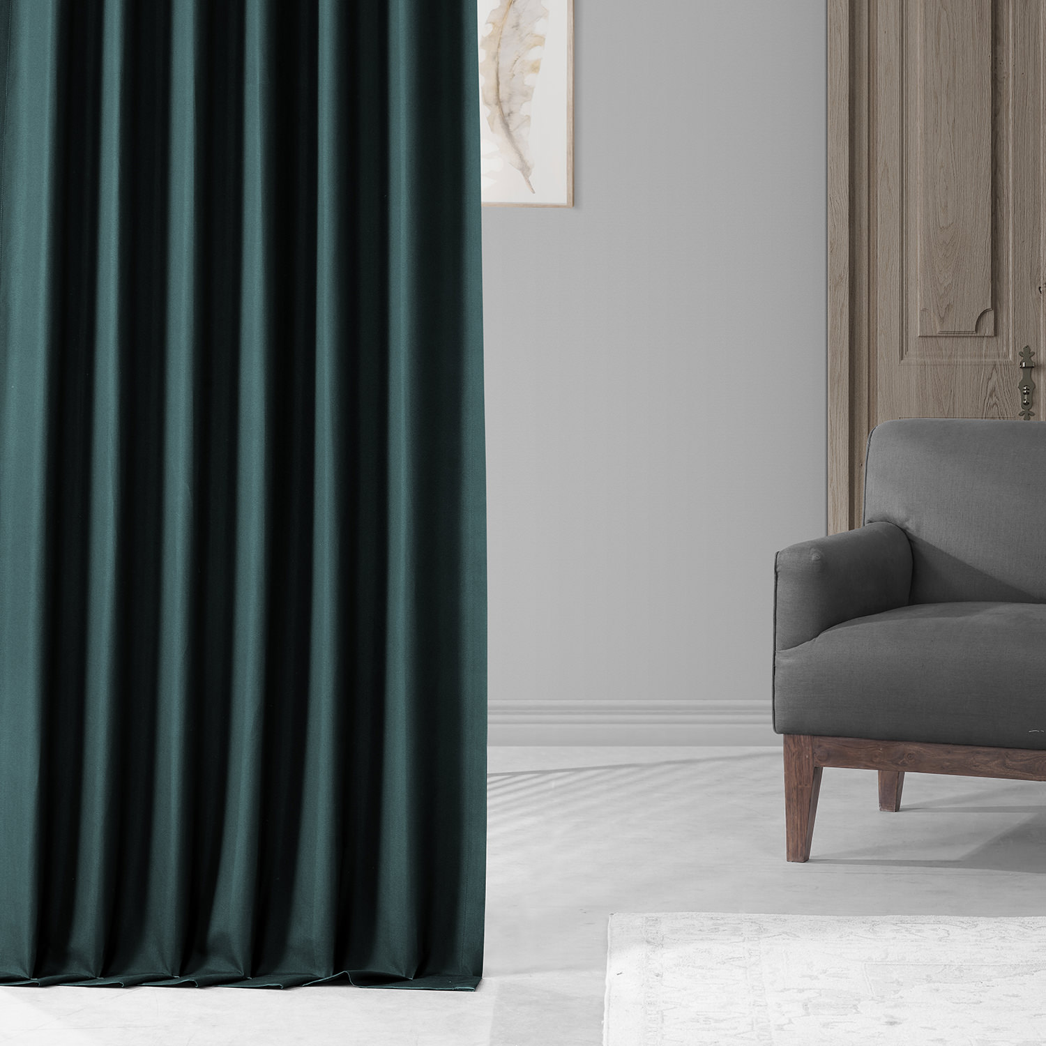 Night Ranger Green Placid Thermal Hotel Blackout Curtain Pair (2 Panels)