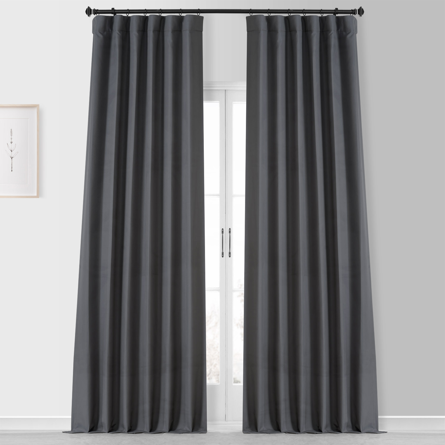 Fountain Grey Placid Thermal Hotel Blackout Curtain Pair (2 Panels)