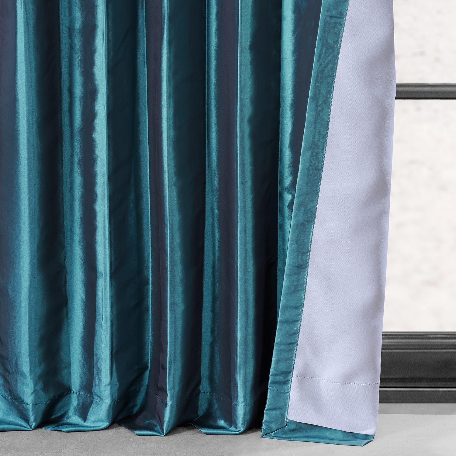 Meditteranean Blackout Faux Silk Taffeta Curtain