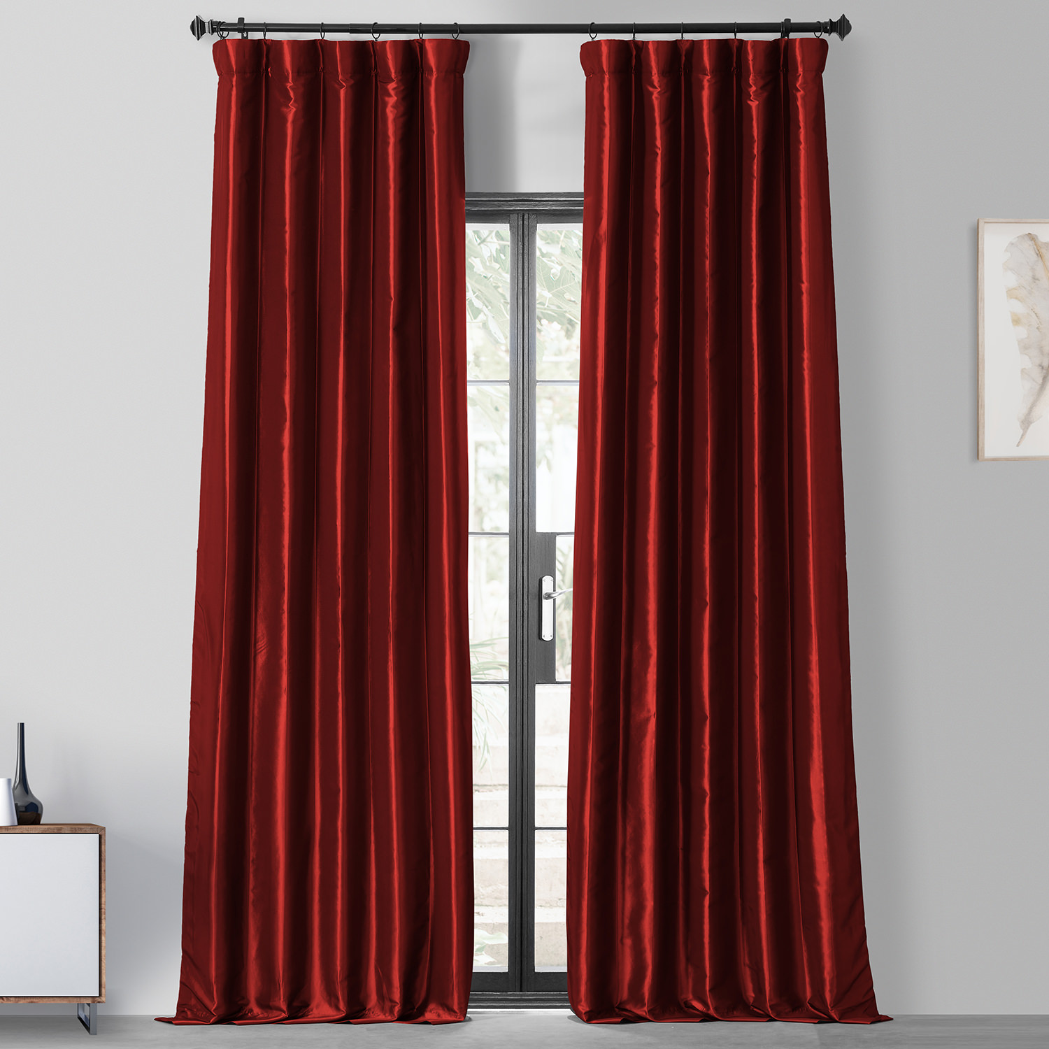 Syrah Blackout Faux Silk Taffeta Curtain