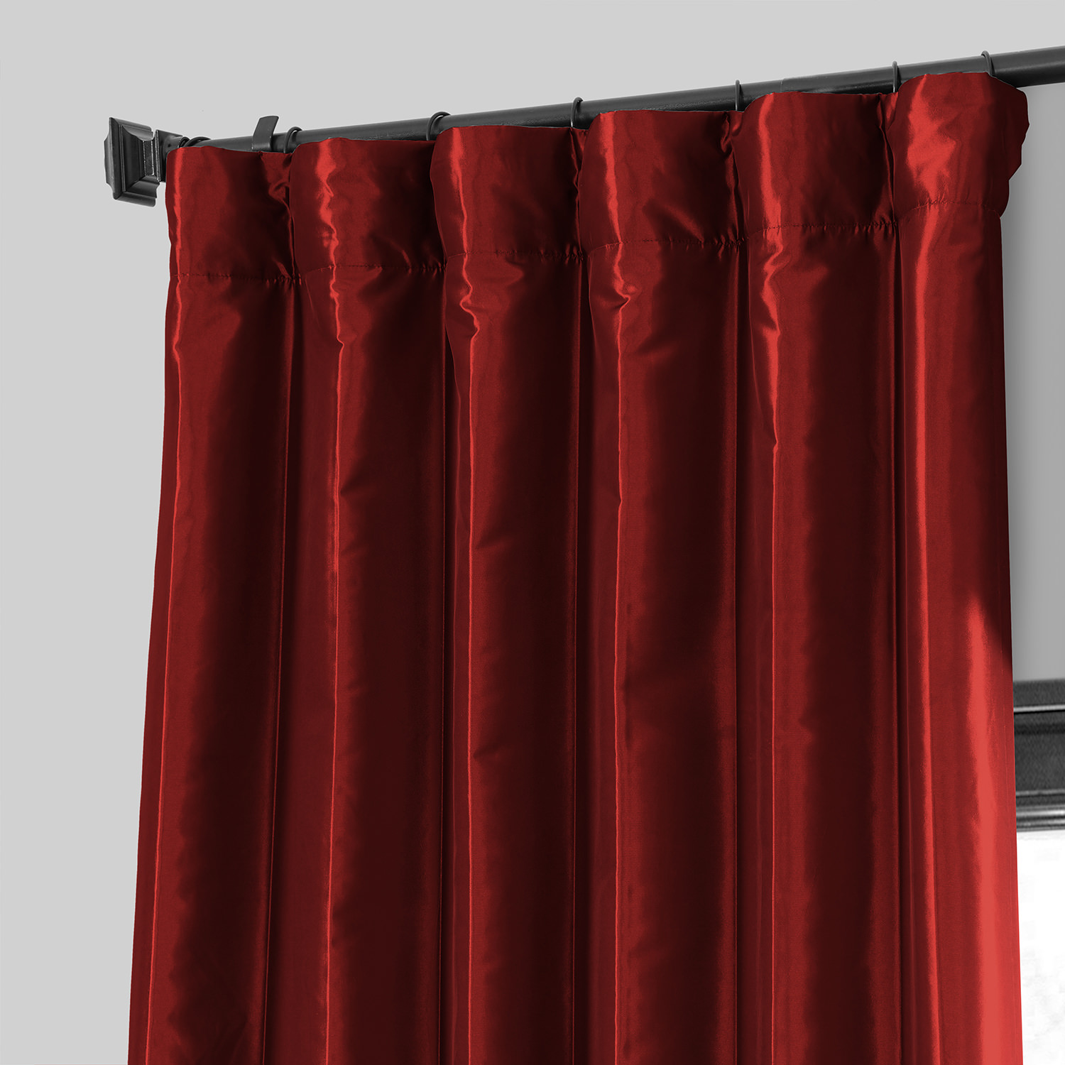 Syrah Blackout Faux Silk Taffeta Curtain