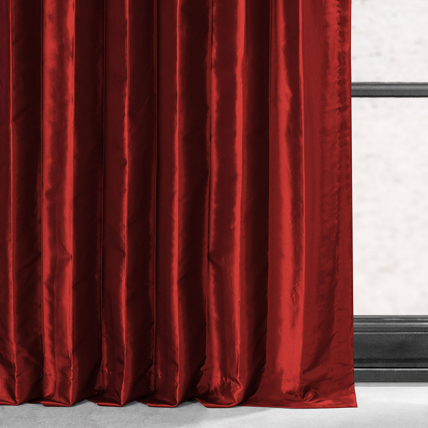 Syrah Blackout Faux Silk Taffeta Curtain