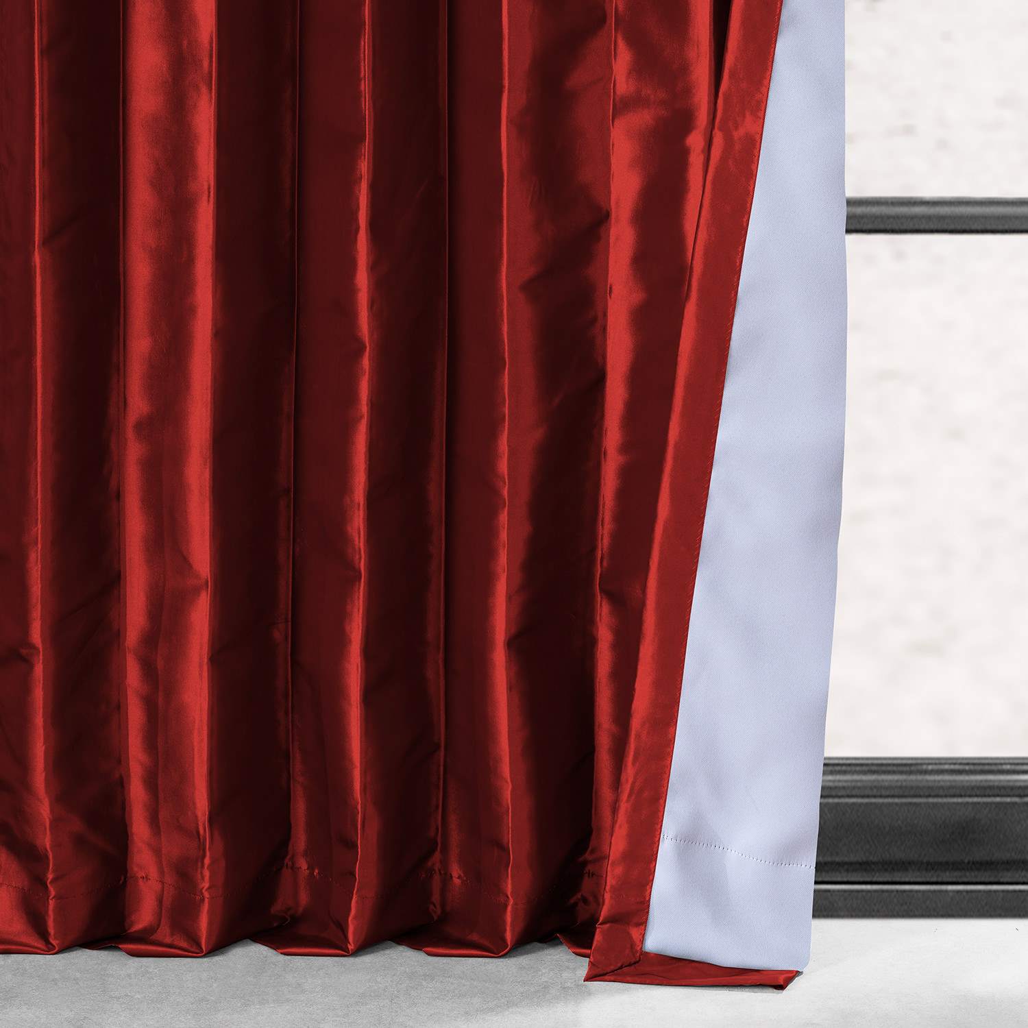 Syrah Blackout Faux Silk Taffeta Curtain