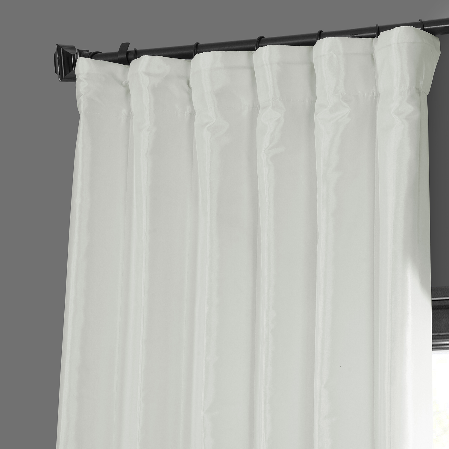 Eggshell Blackout Faux Silk Taffeta Curtain