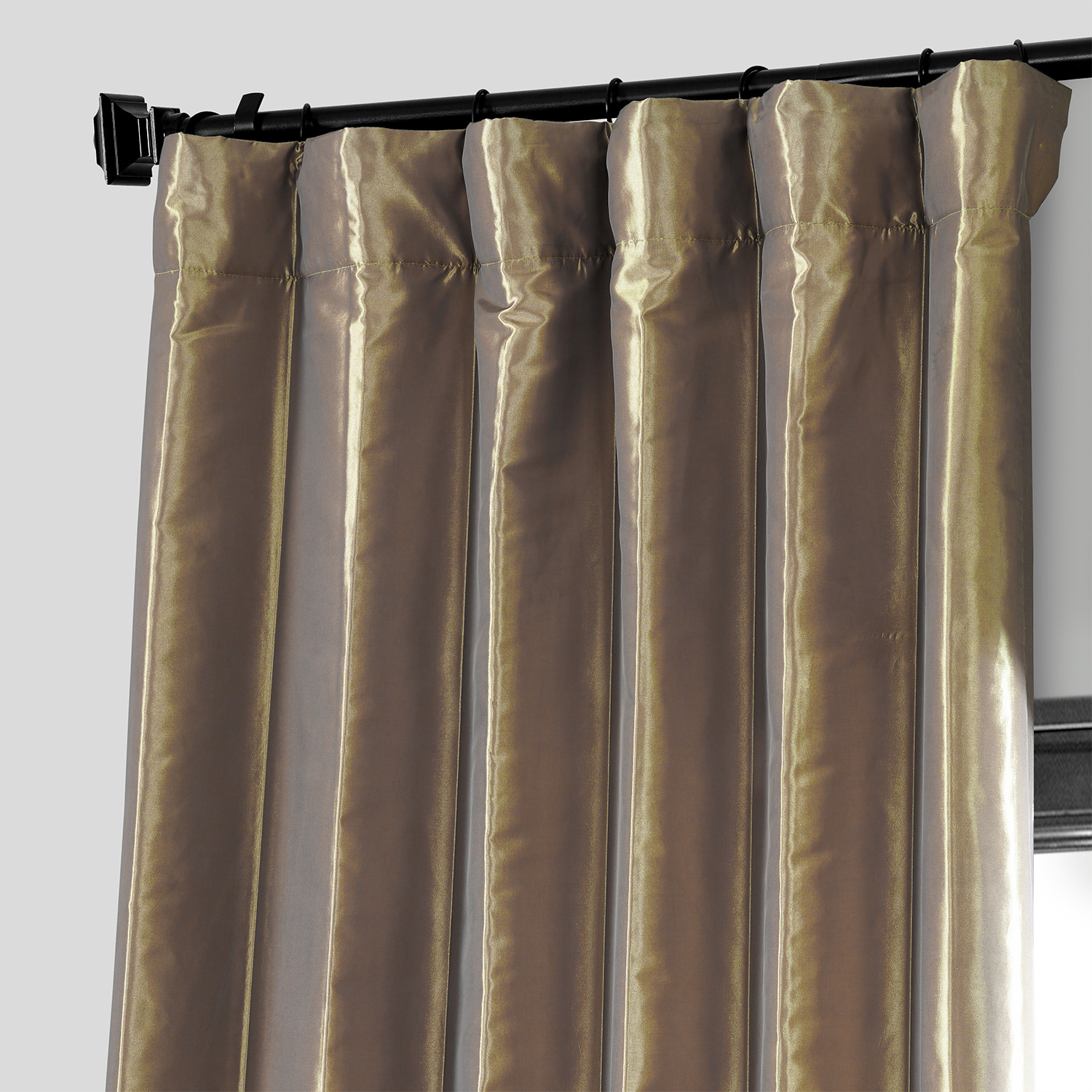 Gold Nugget Blackout Faux Silk Taffeta Curtain