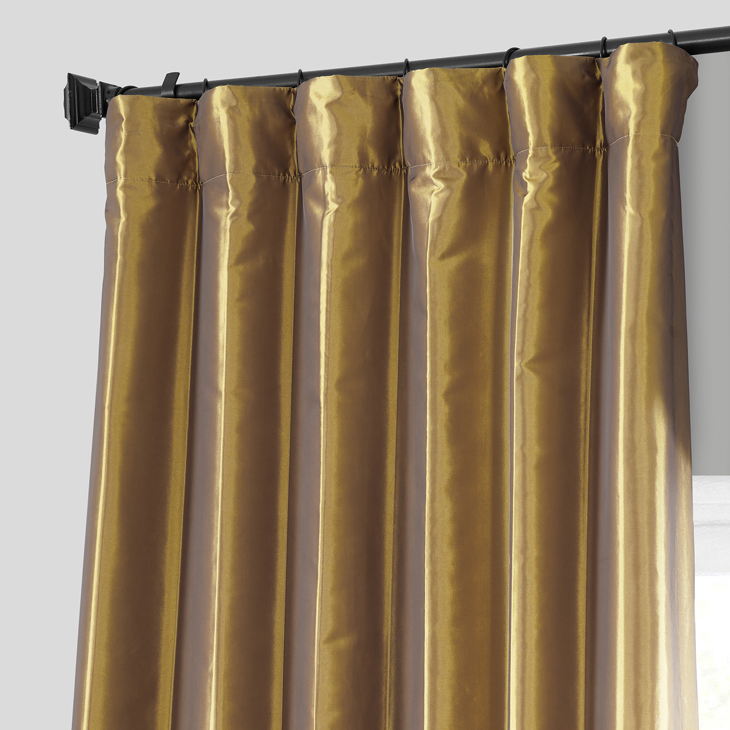 Golden Spice Blackout Faux Silk Taffeta Curtain