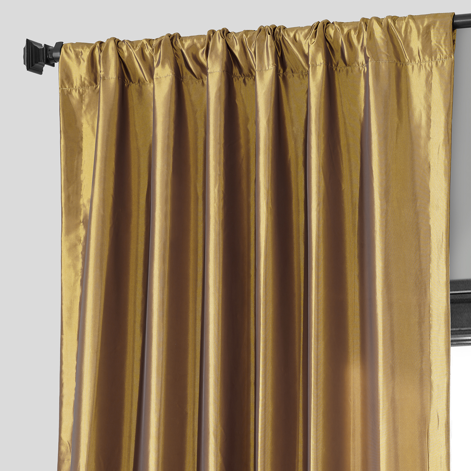 Golden Spice Blackout Faux Silk Taffeta Curtain