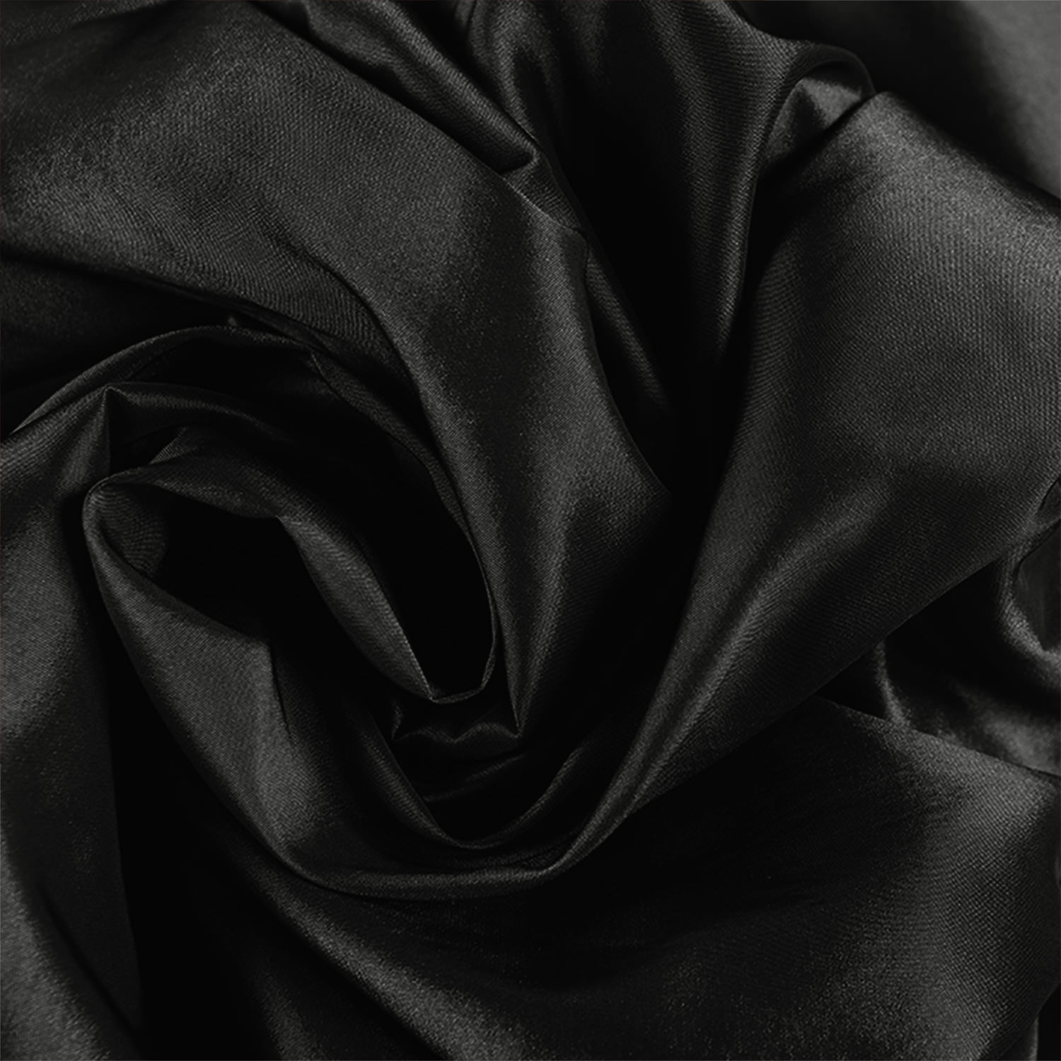 Black Grommet Blackout Faux Silk Taffeta Curtain