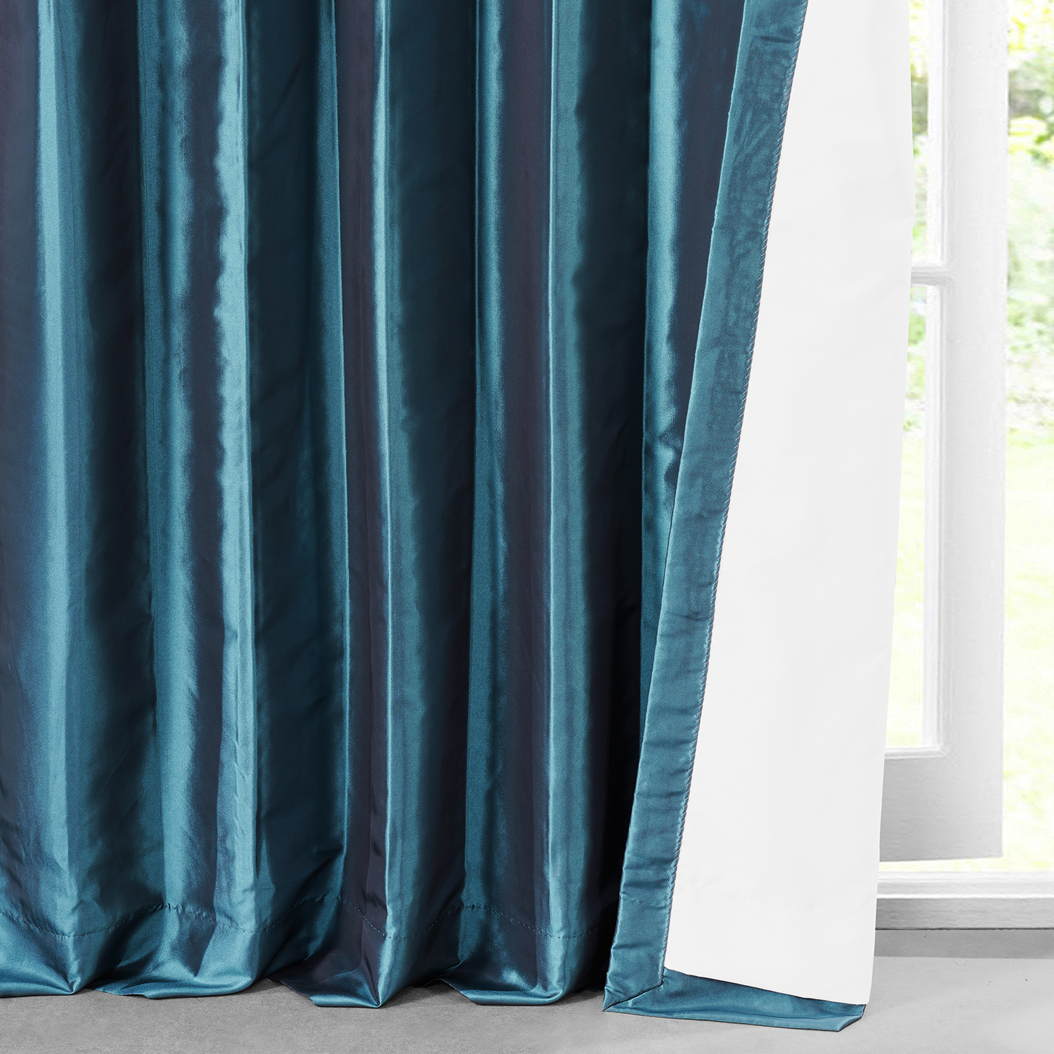 Mediterranean Faux Taffeta Curtain