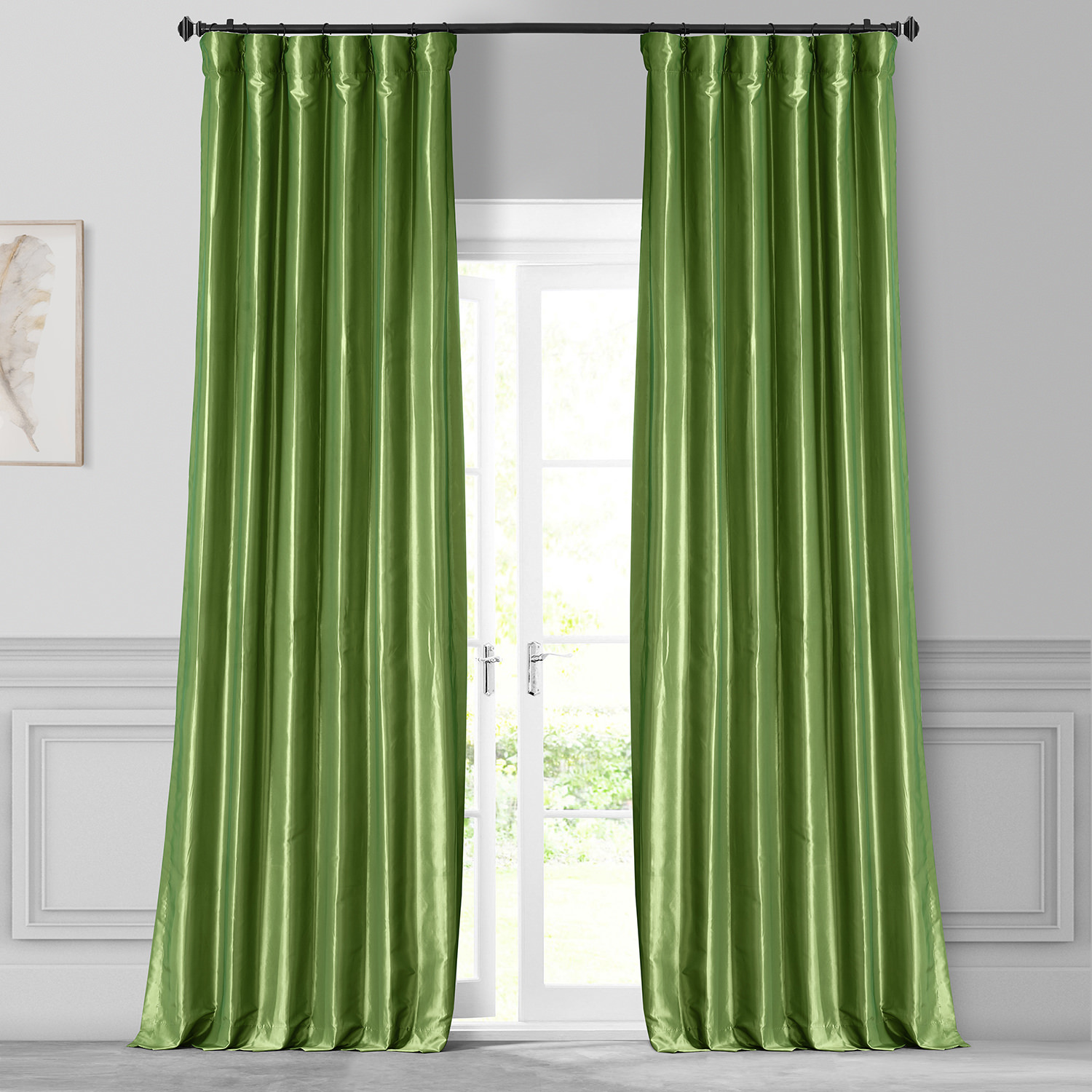 Fern Faux Silk Taffeta Curtain