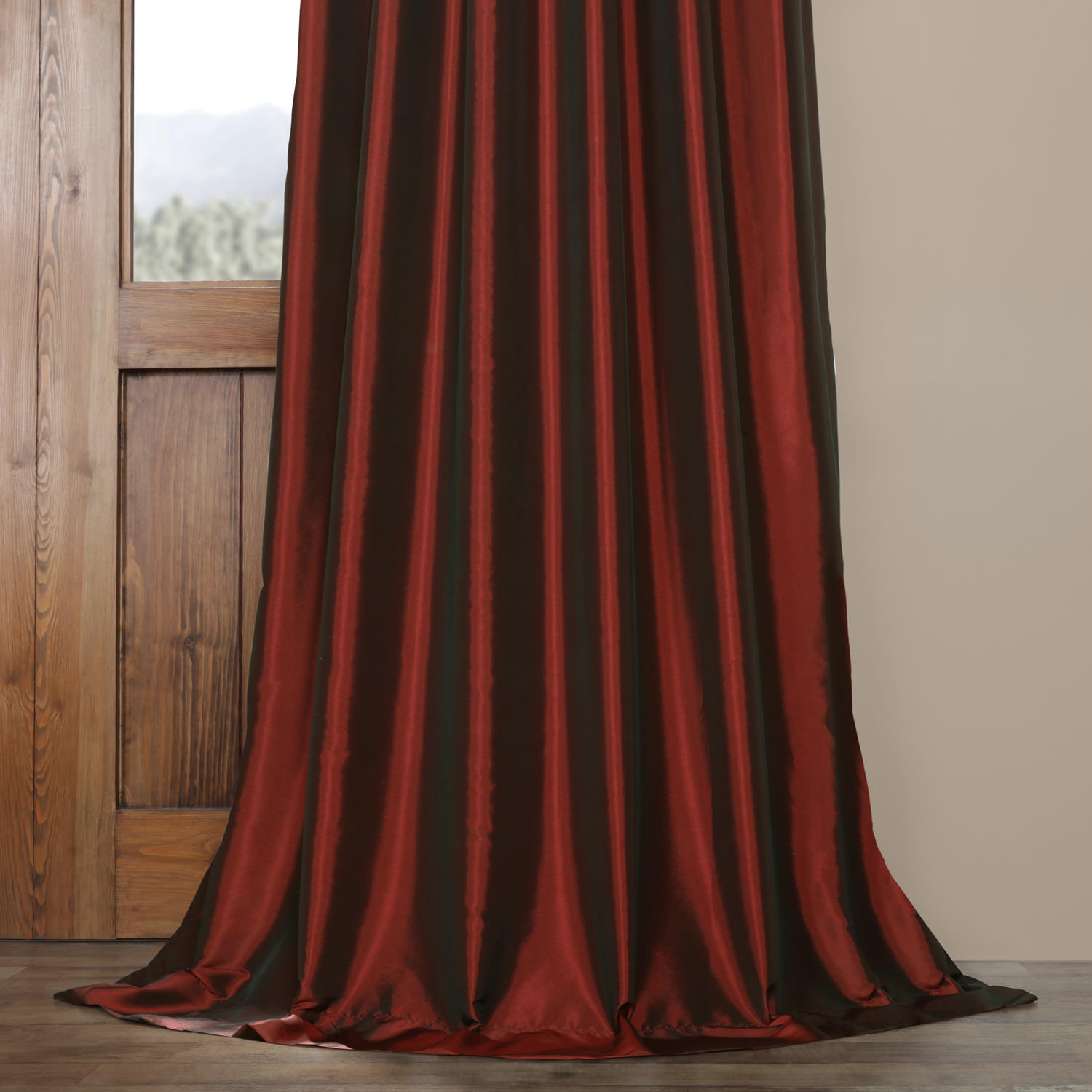 Syrah Faux Silk Taffeta Curtain