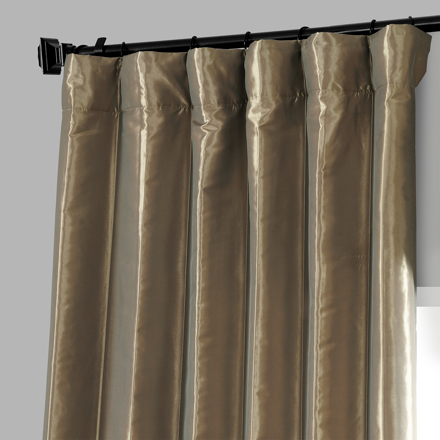 Gold Nugget Faux Silk Taffeta Curtain