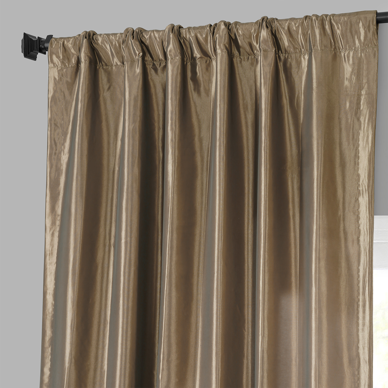 Gold Nugget Faux Silk Taffeta Curtain